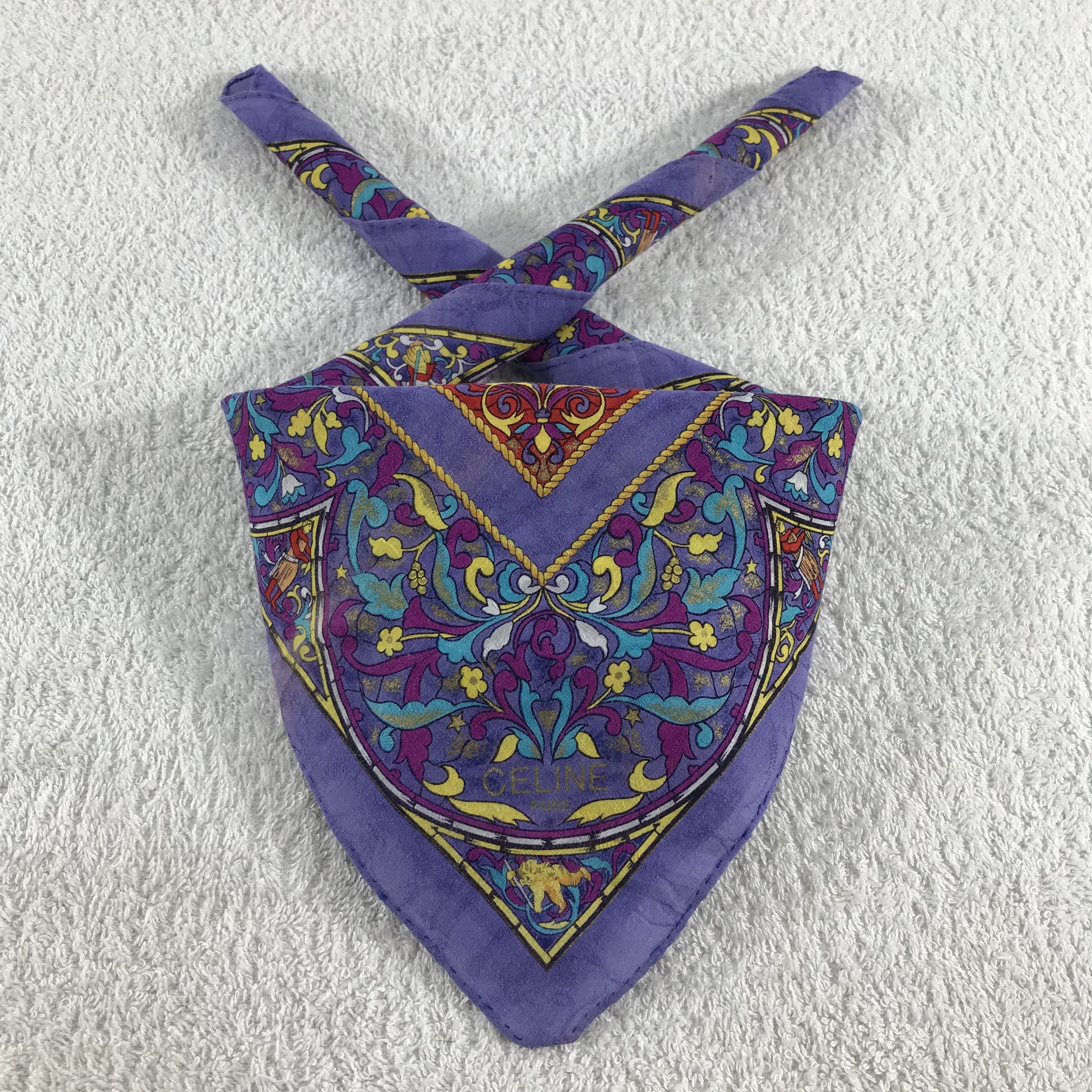 Celine × Vintage Celine Bandana / Handkerchief / Neckerchief - S311 Size ONE SIZE - 3 Thumbnail