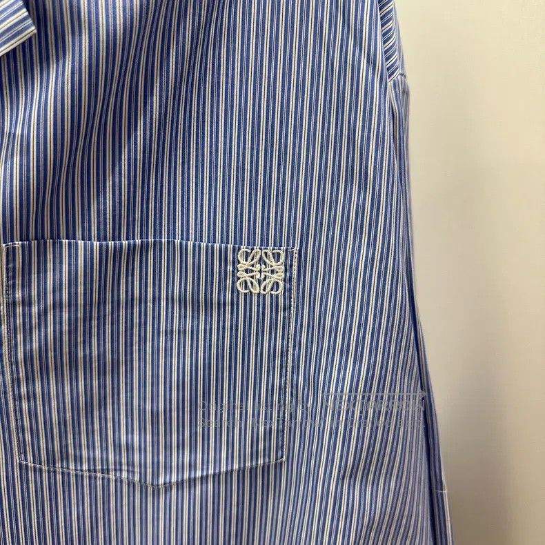 Loewe Loewe Vertical Stripe Logo Short Sleeve Shirt Size XS / US 0-2 / IT 36-38 - 7 Thumbnail