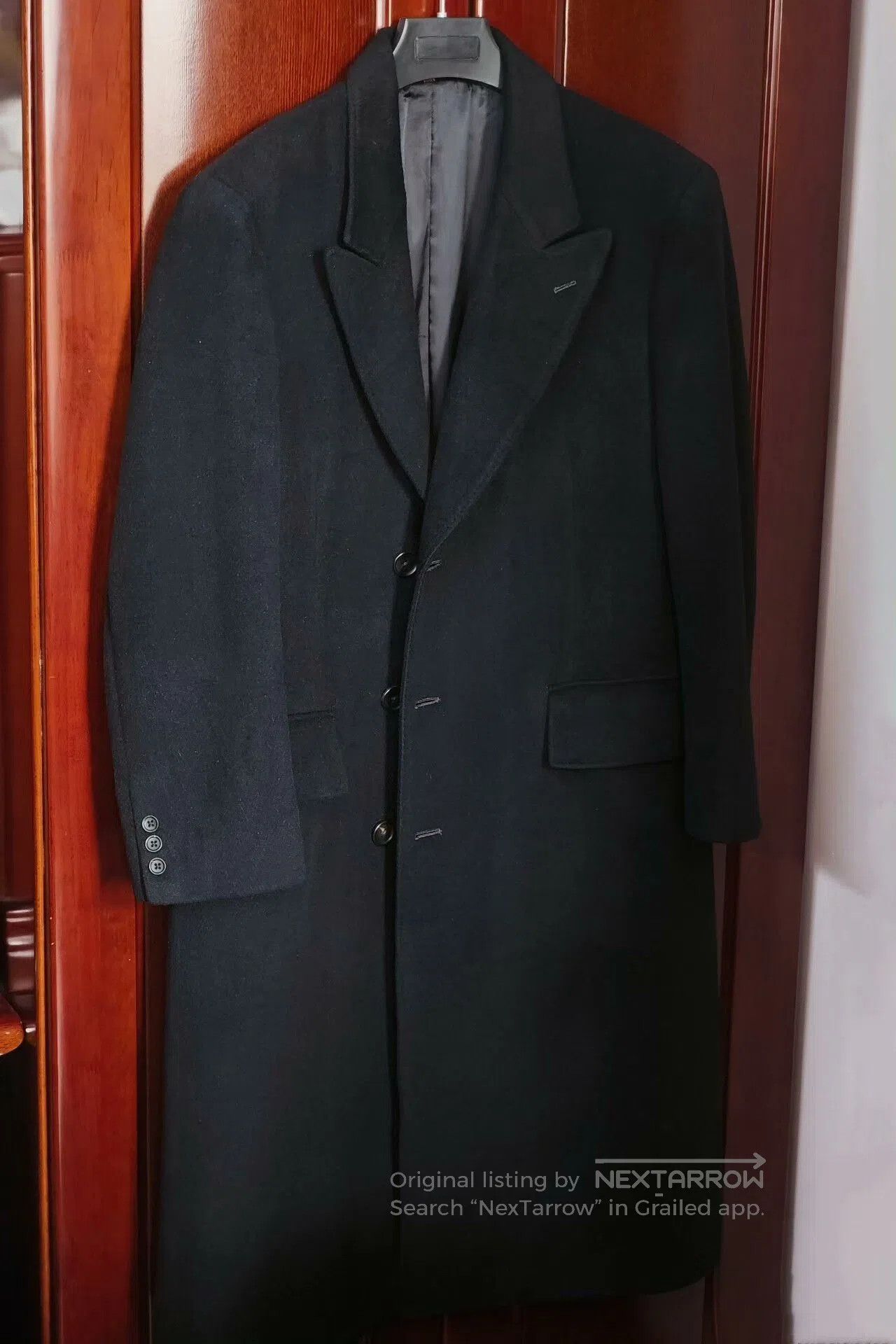 J. Press Black Angora Wool Blend Overcoat. Size US M / EU 48-50 / 2 - 1 Thumbnail