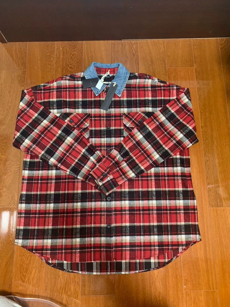 Fear of God Fear of God Red denim collar Size US S / EU 44-46 / 1 - 1 Thumbnail