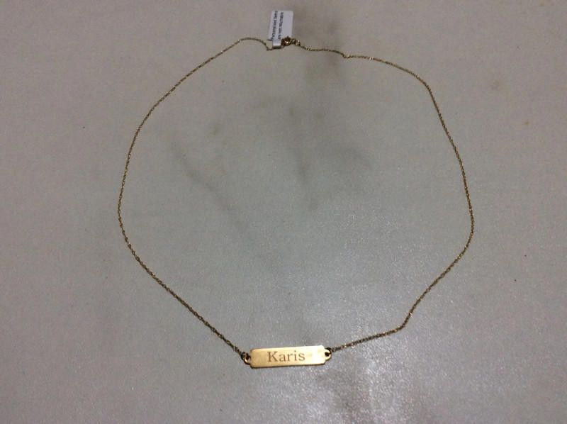 Designer KeepSafe necklace 9Ct gold Personalised see pictures Size ONE SIZE - 5 Thumbnail