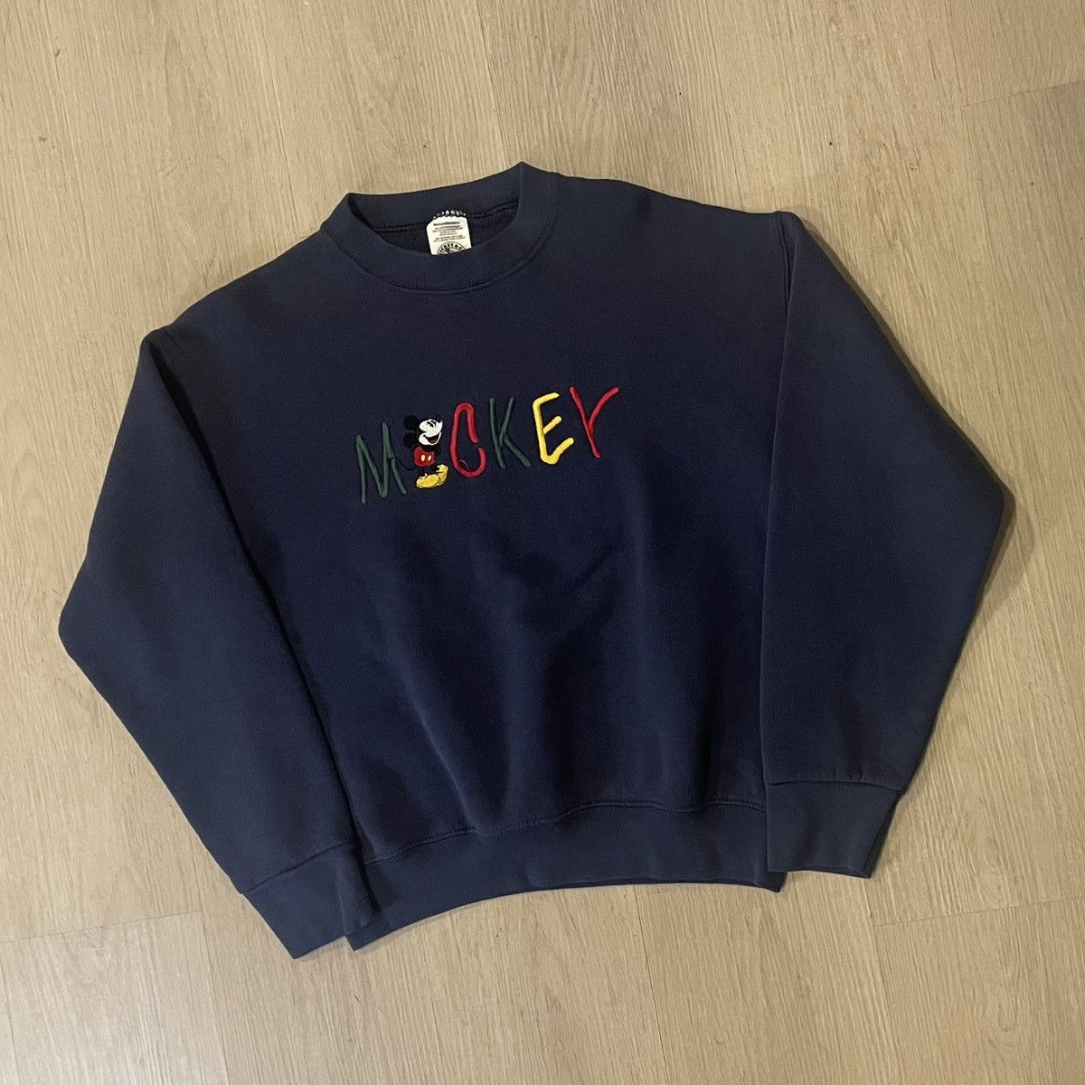 Disney Vintage Disney Mickey Mouse Crewneck "Navy" (Size Small) Size US S / EU 44-46 / 1 - 1 Thumbnail