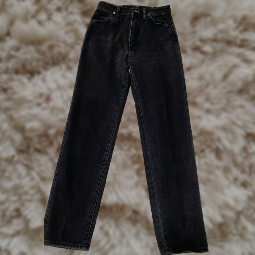 VINTAGE Wrangler Western Mom Jeans Women's Cowgirl Rodeo Black Size 7 Jeans
