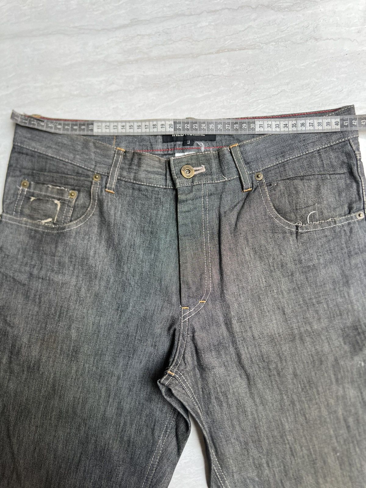 Yohji Yamamoto INED Yohji Yamamoto Denim Long Pants Size US 32 / EU 48 - 10 Thumbnail