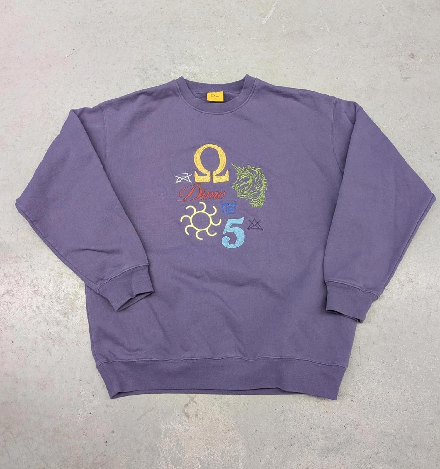 Other Dime Codex Purple Crewneck Sweater Size US L / EU 52-54 / 3 - 1 Thumbnail