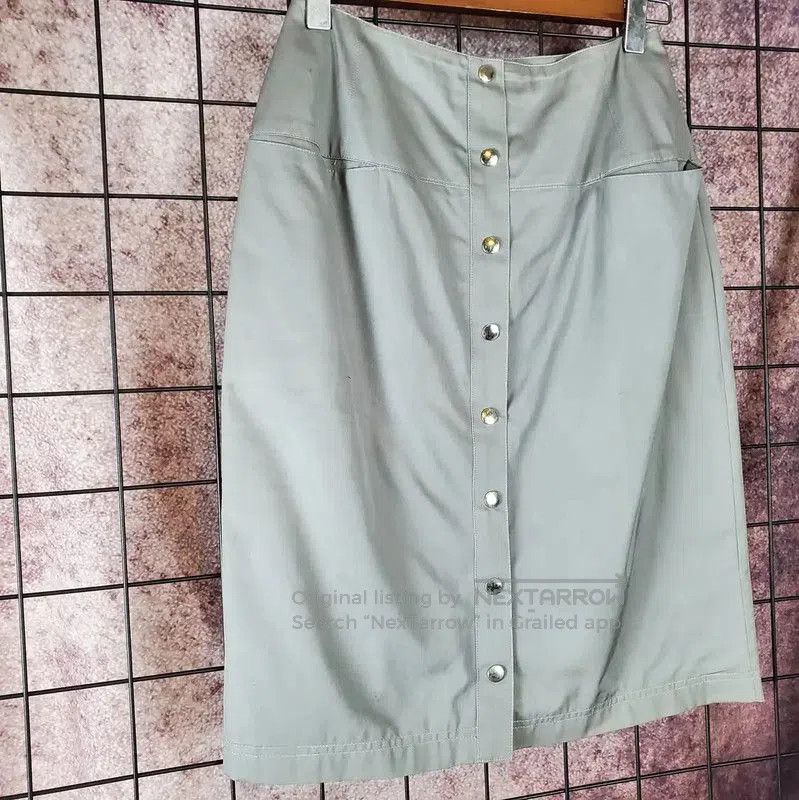 Dior Dior A-Line Gray Cotton Summer Skirt . Size 28" / US 6 / IT 42 - 6 Thumbnail