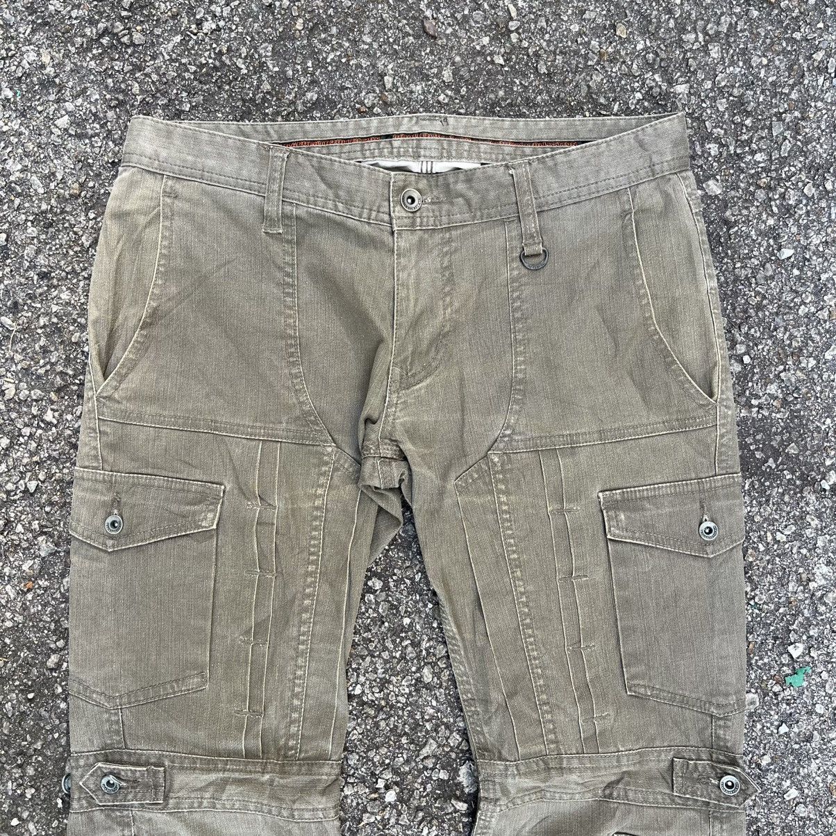 Japanese Brand Flared Cargo Multi Pocket Nicole Club Low Rise Boot Cut Pant Size US 30 / EU 46 - 4 Thumbnail