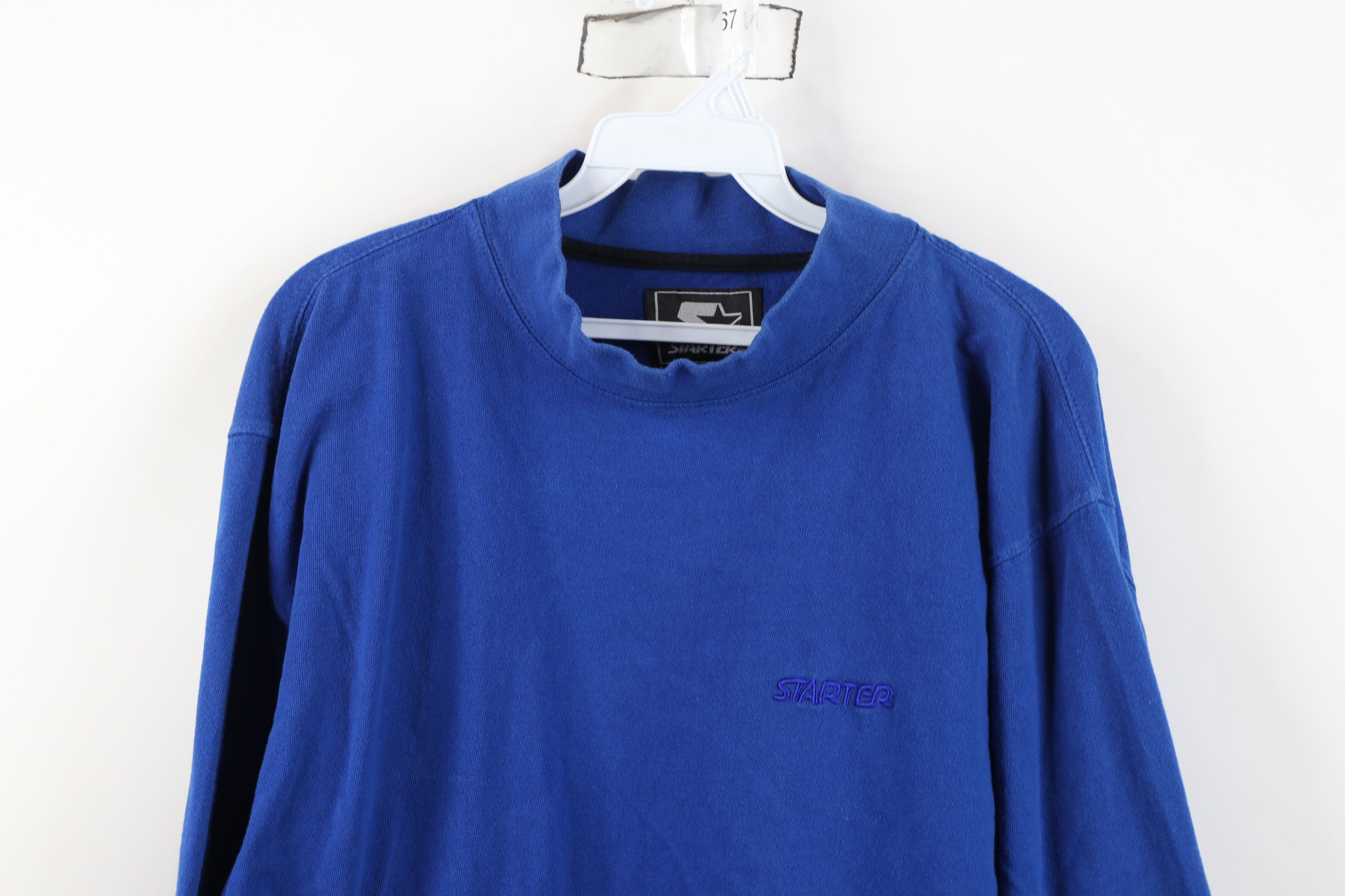 Starter Vintage 90s Starter Spell Out Mock Neck Long Sleeve T-Shirt Size US L / EU 52-54 / 3 - 2 Thumbnail