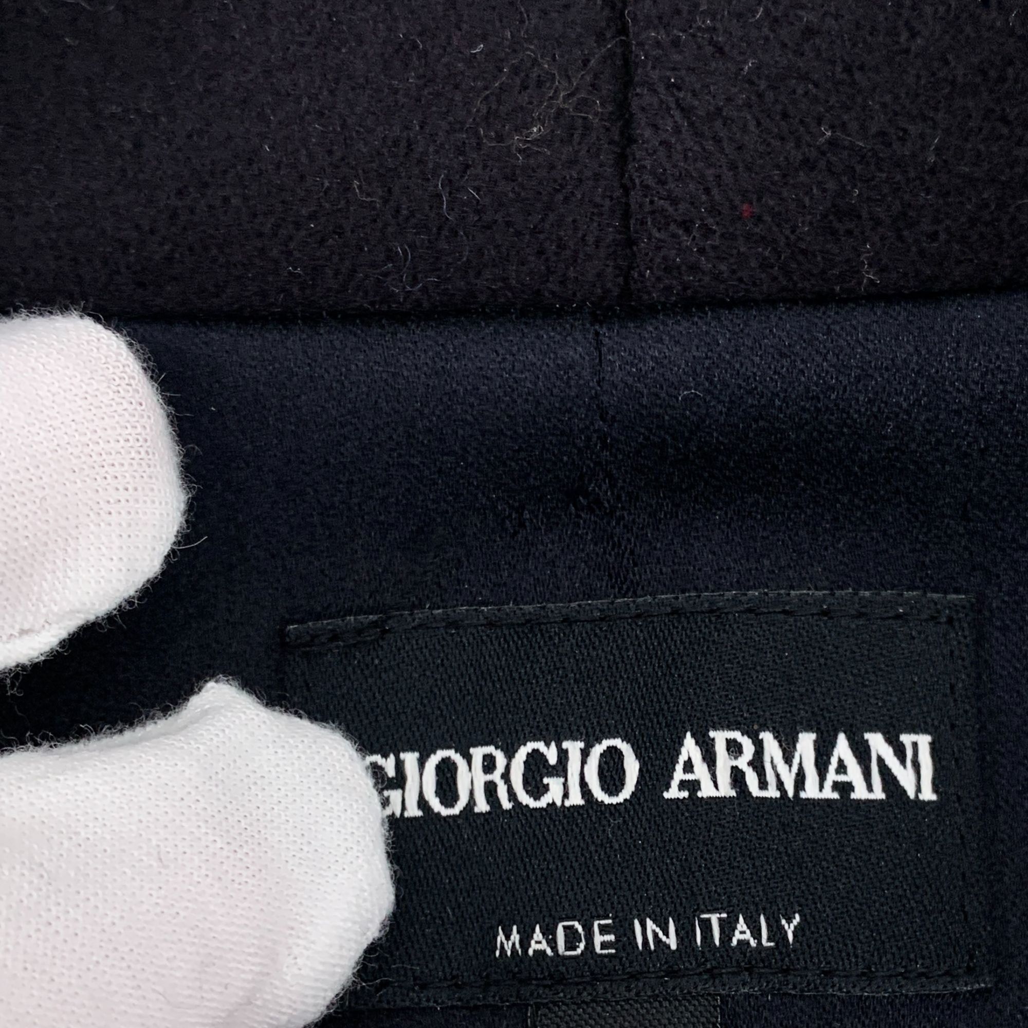 Giorgio Armani Giorgio Armani Black Wool Long Coat With Stand-Up Collar Siz Size L / US 10 / IT 46 - 3 Thumbnail