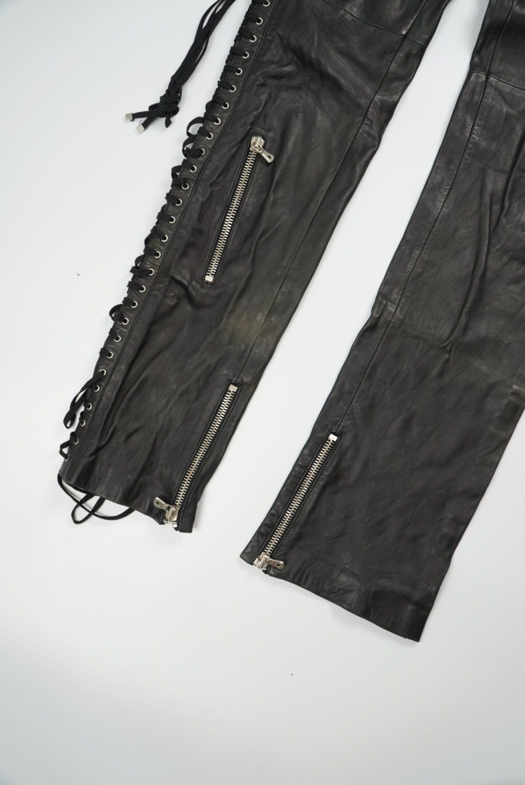 Dolce & Gabbana Dolce & Gabbana Archive Bondage Lace-Up Leather Pants Size 27" / US 4 / IT 40 - 6 Thumbnail