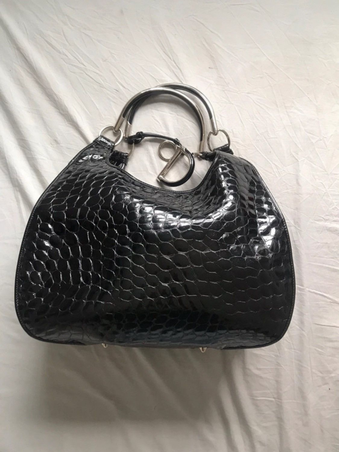 Dior Christian Dior 61 Black Leather Bag Size ONE SIZE - 2 Thumbnail