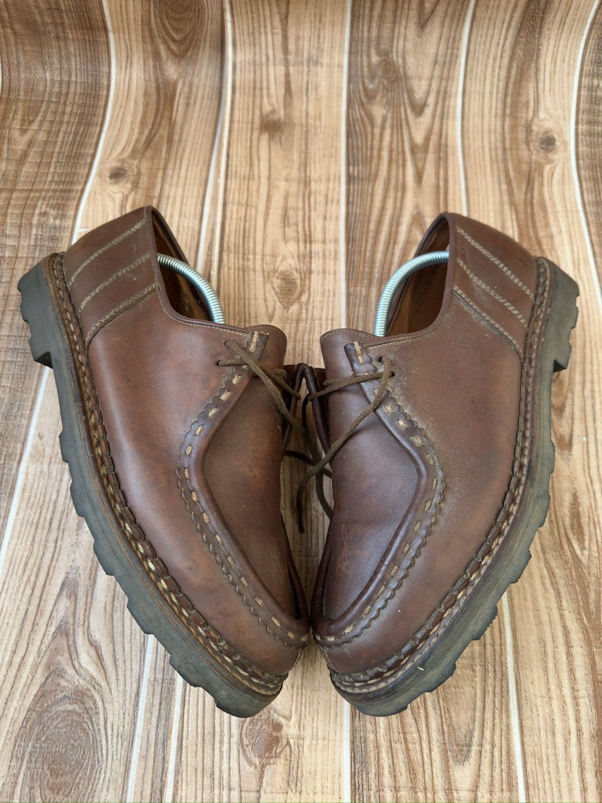 Paraboot Paraboot Michael Marche Vintage Ebony Moc Leather Derbies Size US 14 / EU 47 - 5 Thumbnail