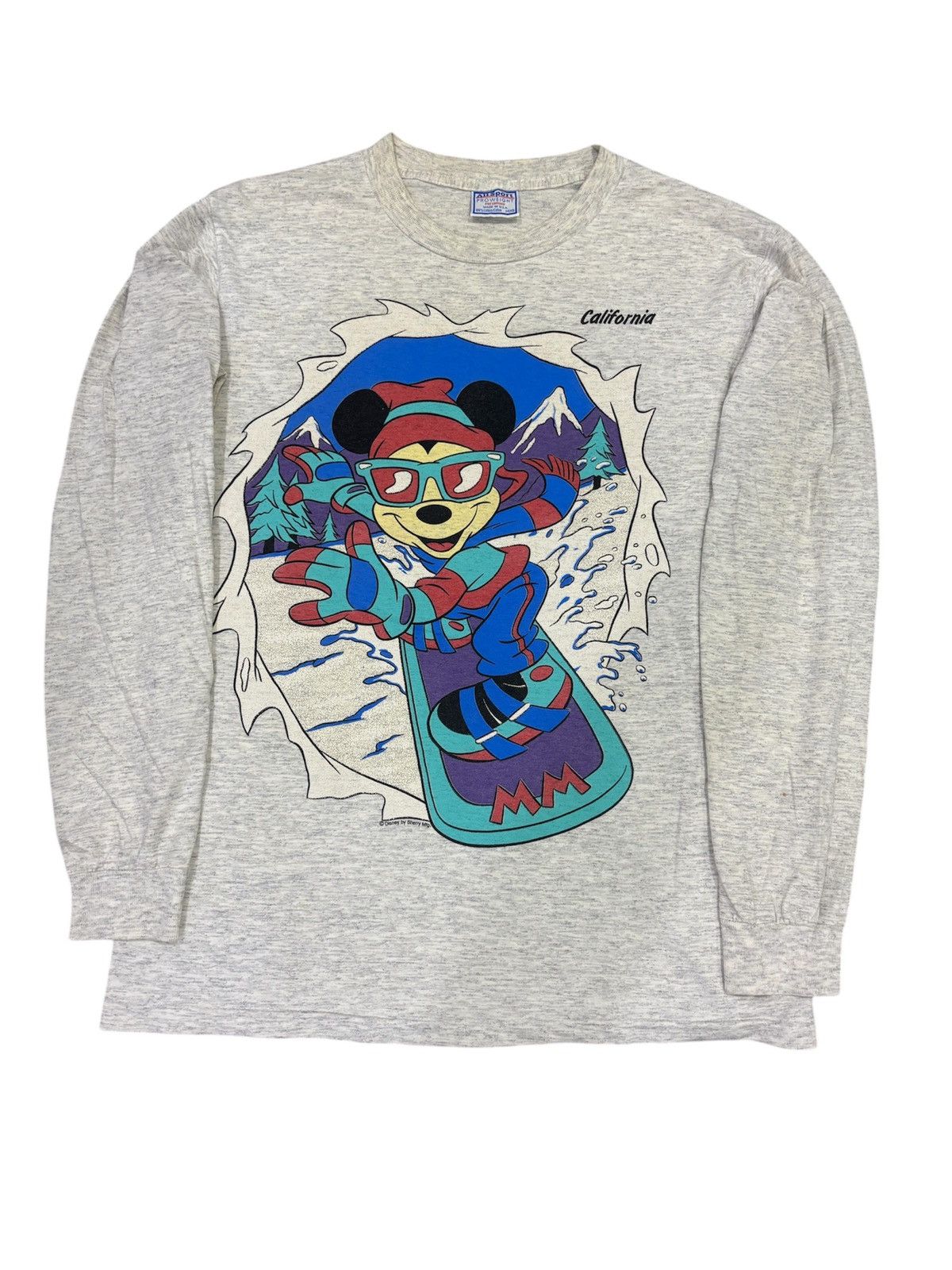 Mickey Mouse × Vintage Vintage Mickey Mouse California Longsleeve Tshirt Size US M / EU 48-50 / 2 - 1 Thumbnail