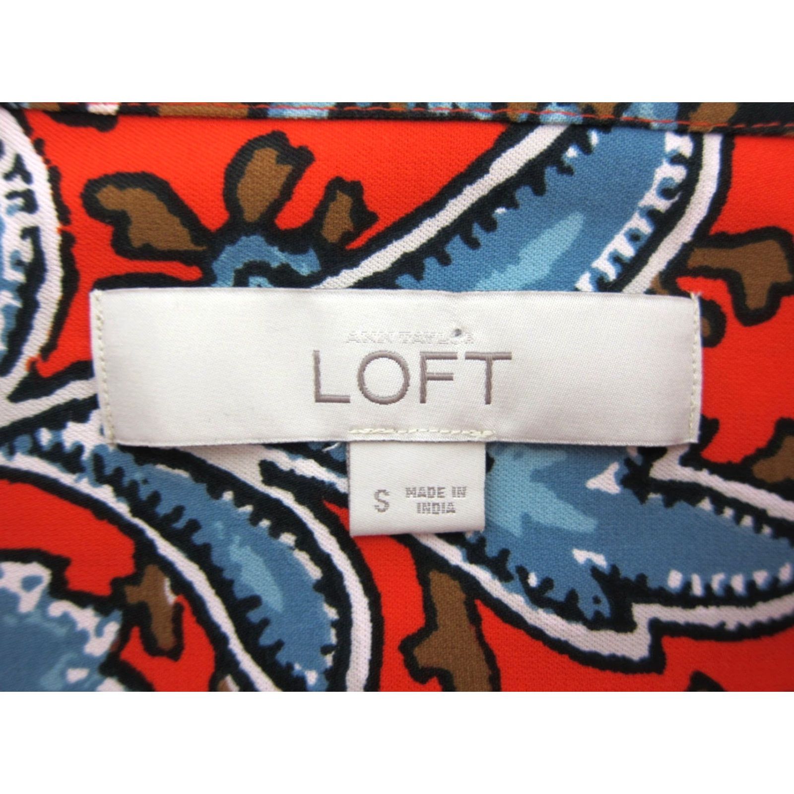 Loft Ann Taylor Loft Floral Long Sleeve Tunic Shift Dress Small Red Size S / US 4 / IT 40 - 3 Thumbnail