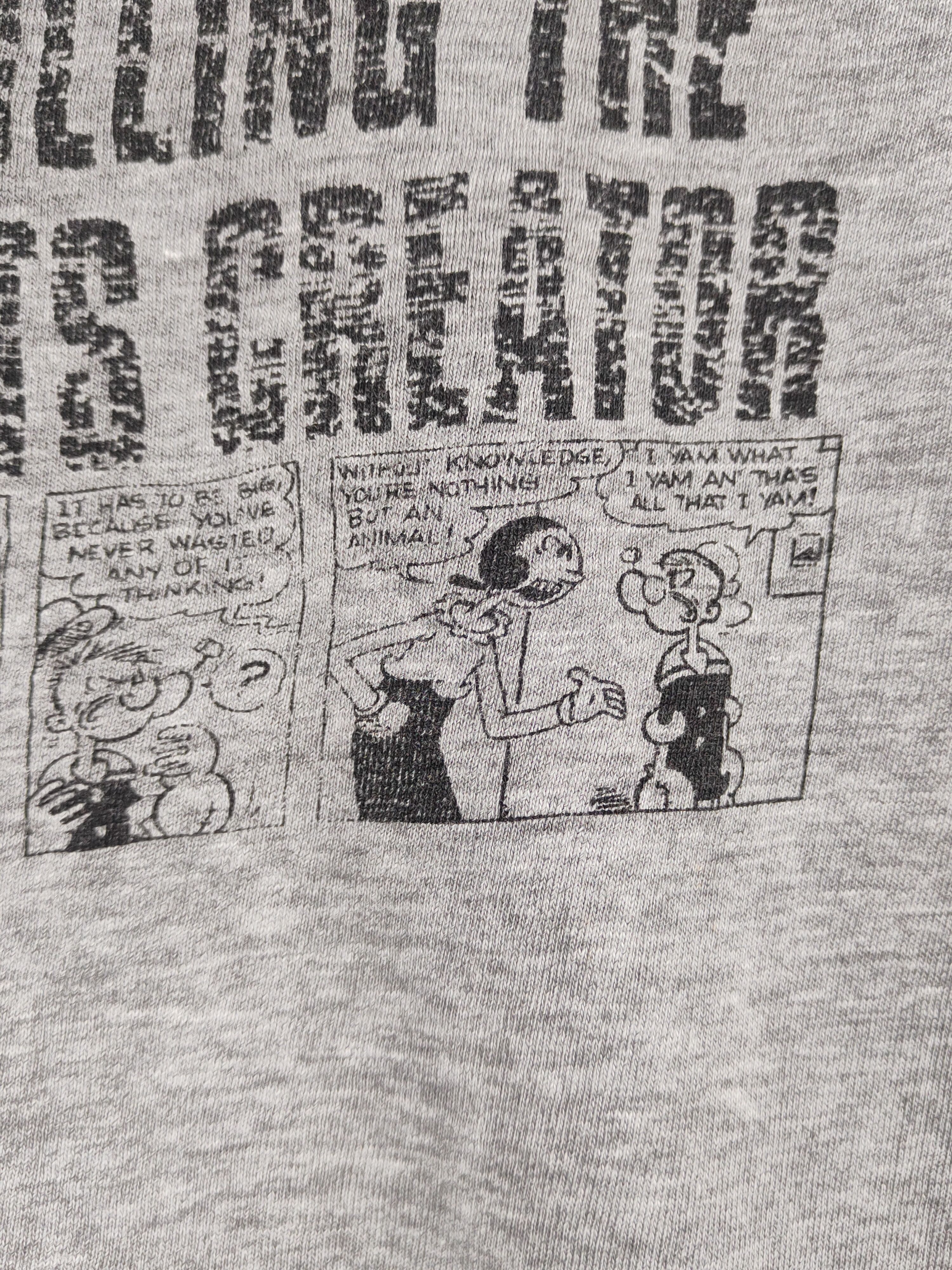Cartoon Network Popeye-Vita vintage cartoon Gray Long Sleeve T-Shirts #S1359 Size US M / EU 48-50 / 2 - 10 Thumbnail