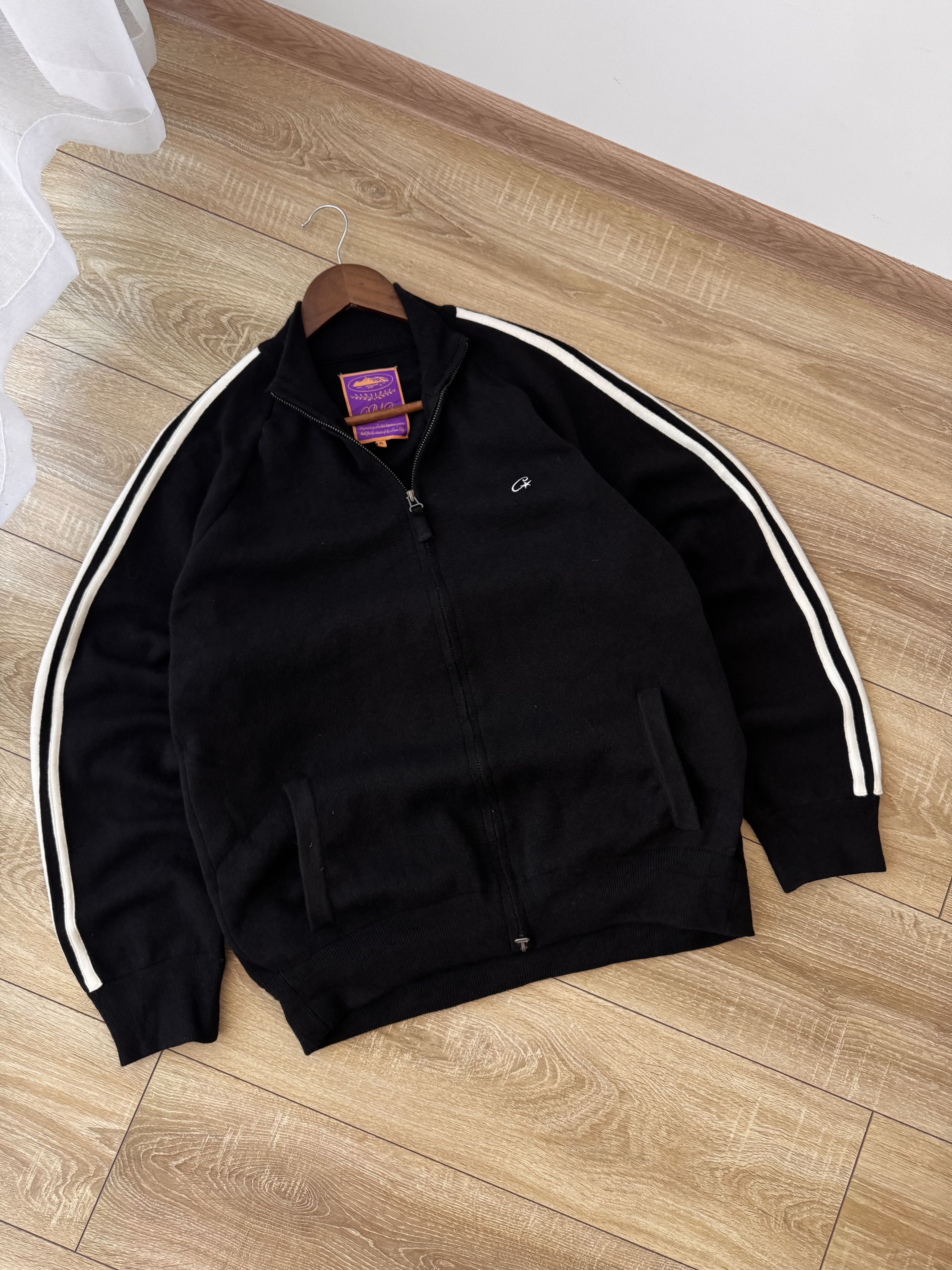 Corteiz Corteiz Knitted Black & White Streetwear Zip Hoodie Size US L / EU 52-54 / 3 - 3 Thumbnail