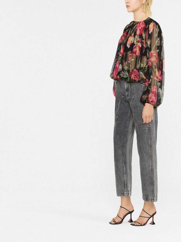 Dolce & Gabbana o1y0925 Silk Blouse in Multicolor Size XS / US 0-2 / IT 36-38 - 3 Thumbnail