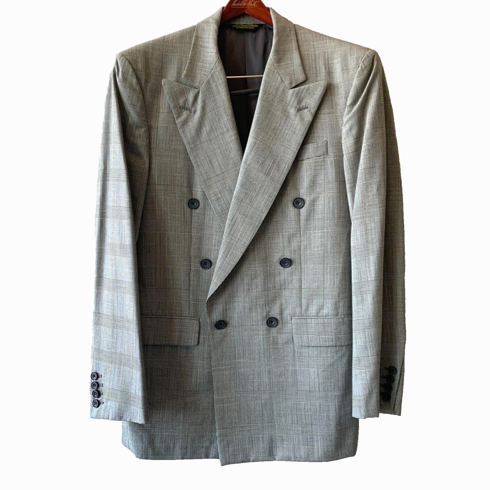 Other Norman Hilton Double Breasted Blazer Men 39L Peak Lapel Wool Size 38R - 1 Thumbnail
