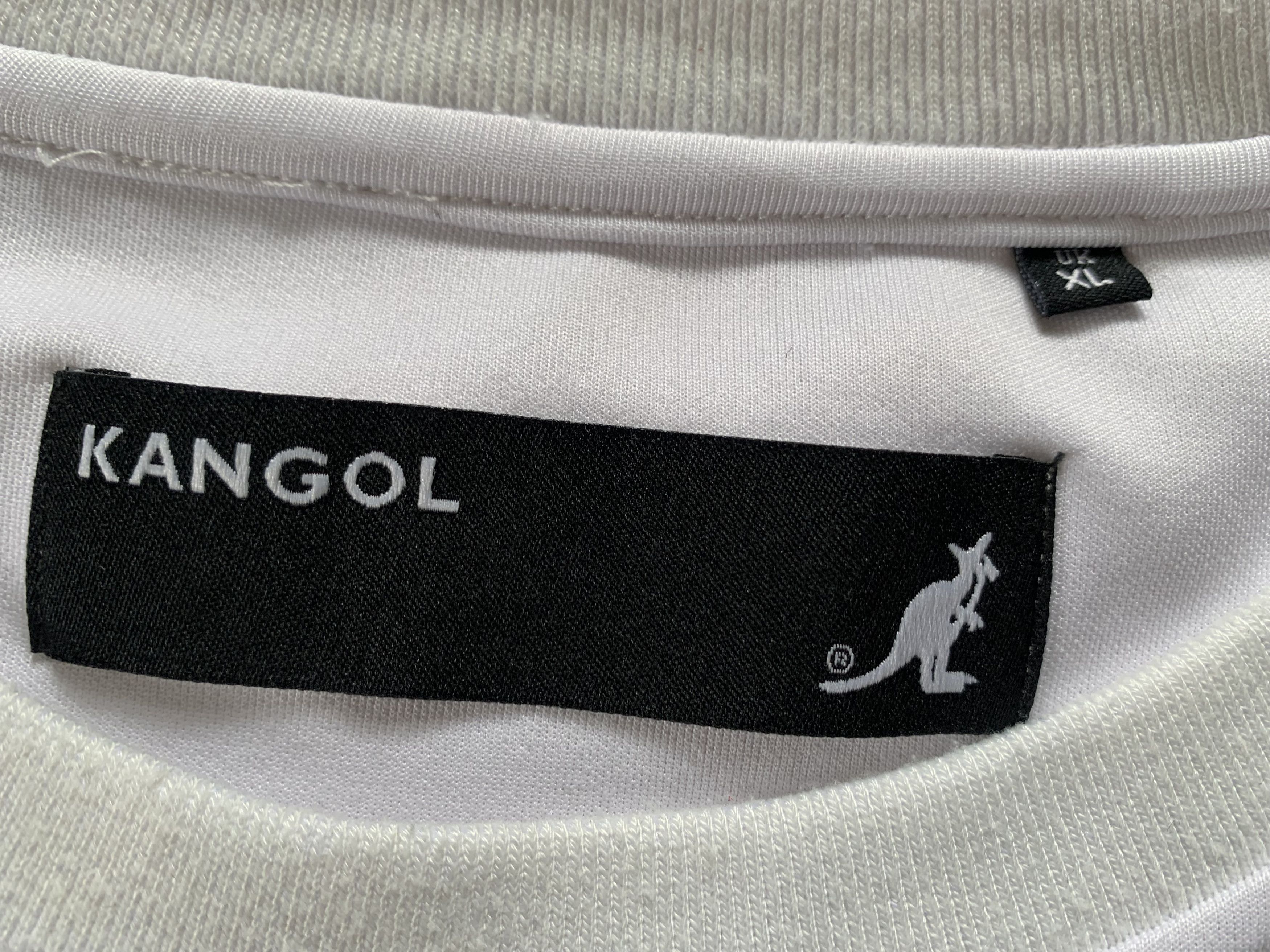 Kangol × Vintage Kangol White Lampas Stripe Multi Logo T Shirt Size US XL / EU 56 / 4 - 5 Thumbnail