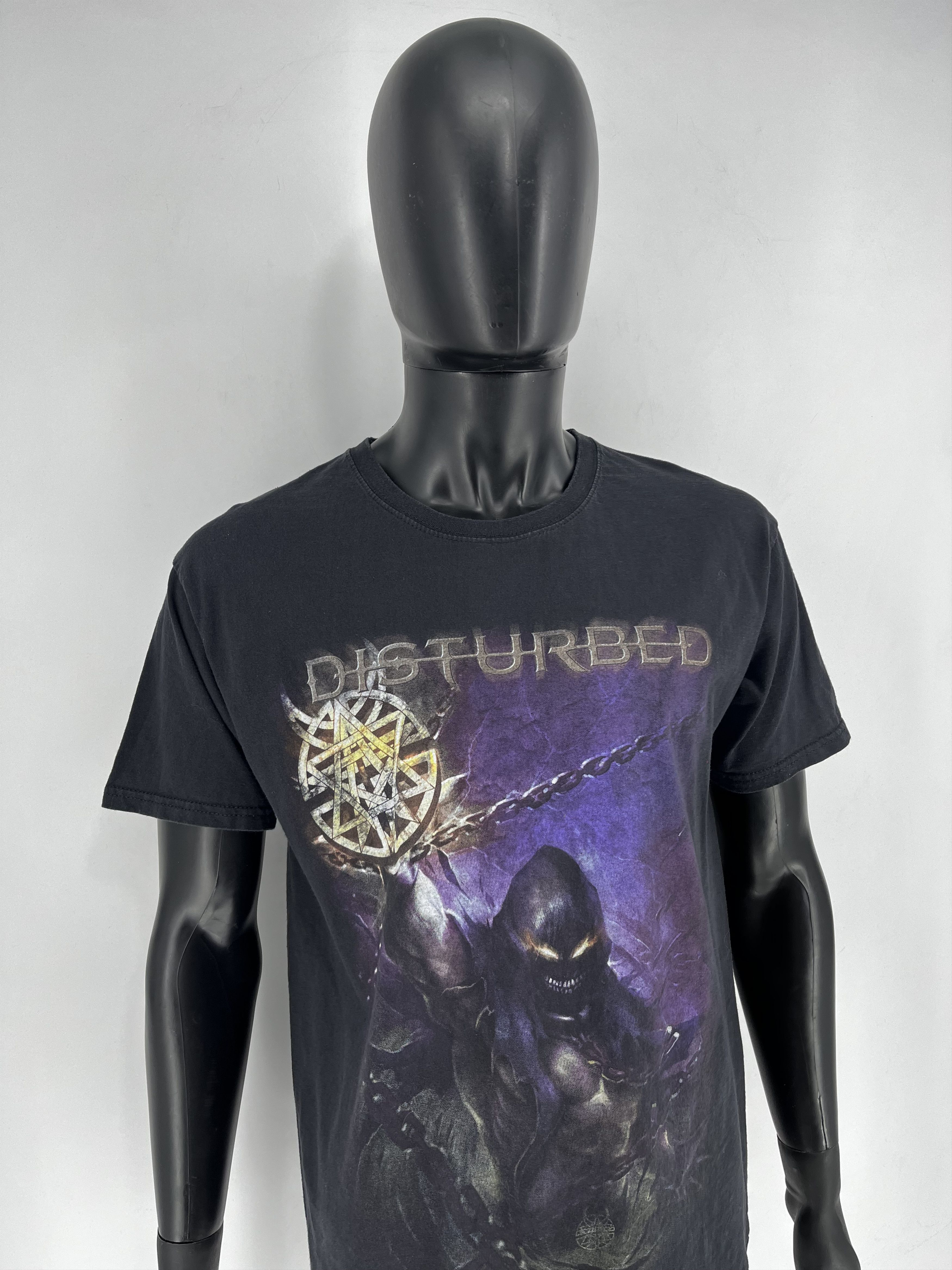 Band Tees Vintage Y2K Disturbed Metal Band Grunge Faded Double Sided Size US L / EU 52-54 / 3 - 3 Thumbnail