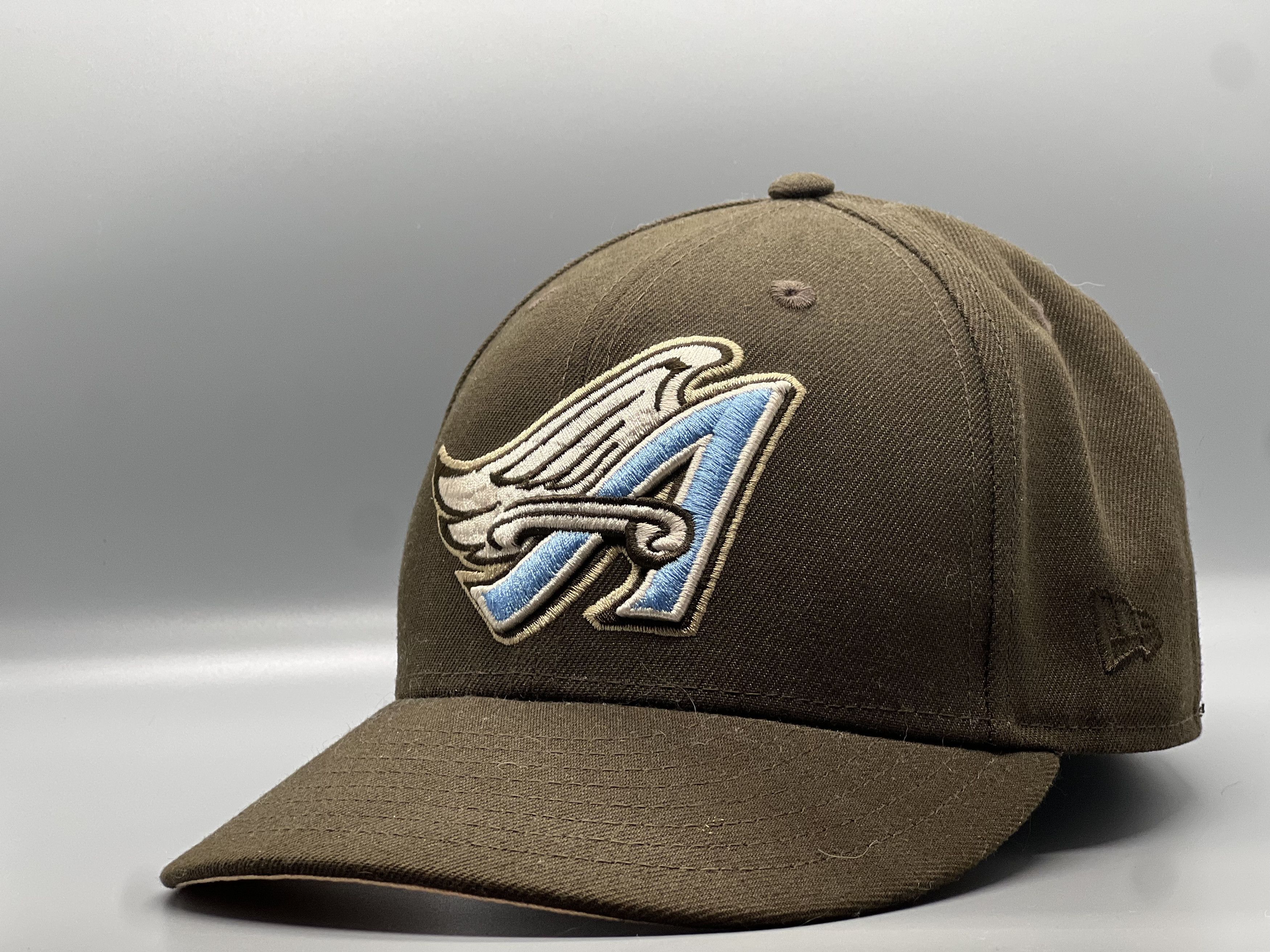 New Era Anaheim (Los Angeles) Angels Throwback Logo Fitted Hat 7 1/8 Size ONE SIZE - 4 Thumbnail