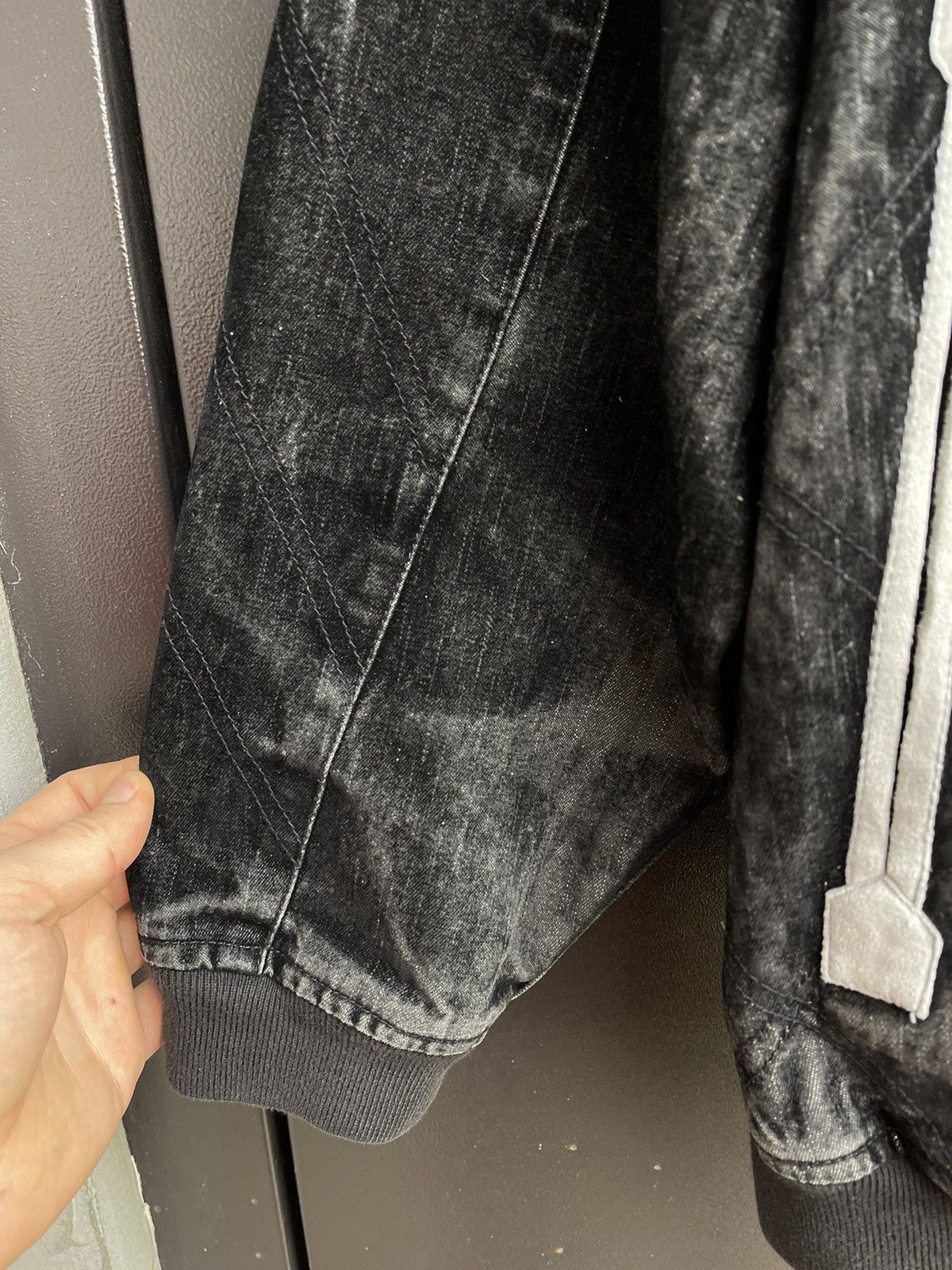Pelle Pelle Johnny Blaze Denim Jacket Black Washed Vintage Faded Style Size US L / EU 52-54 / 3 - 6 Thumbnail
