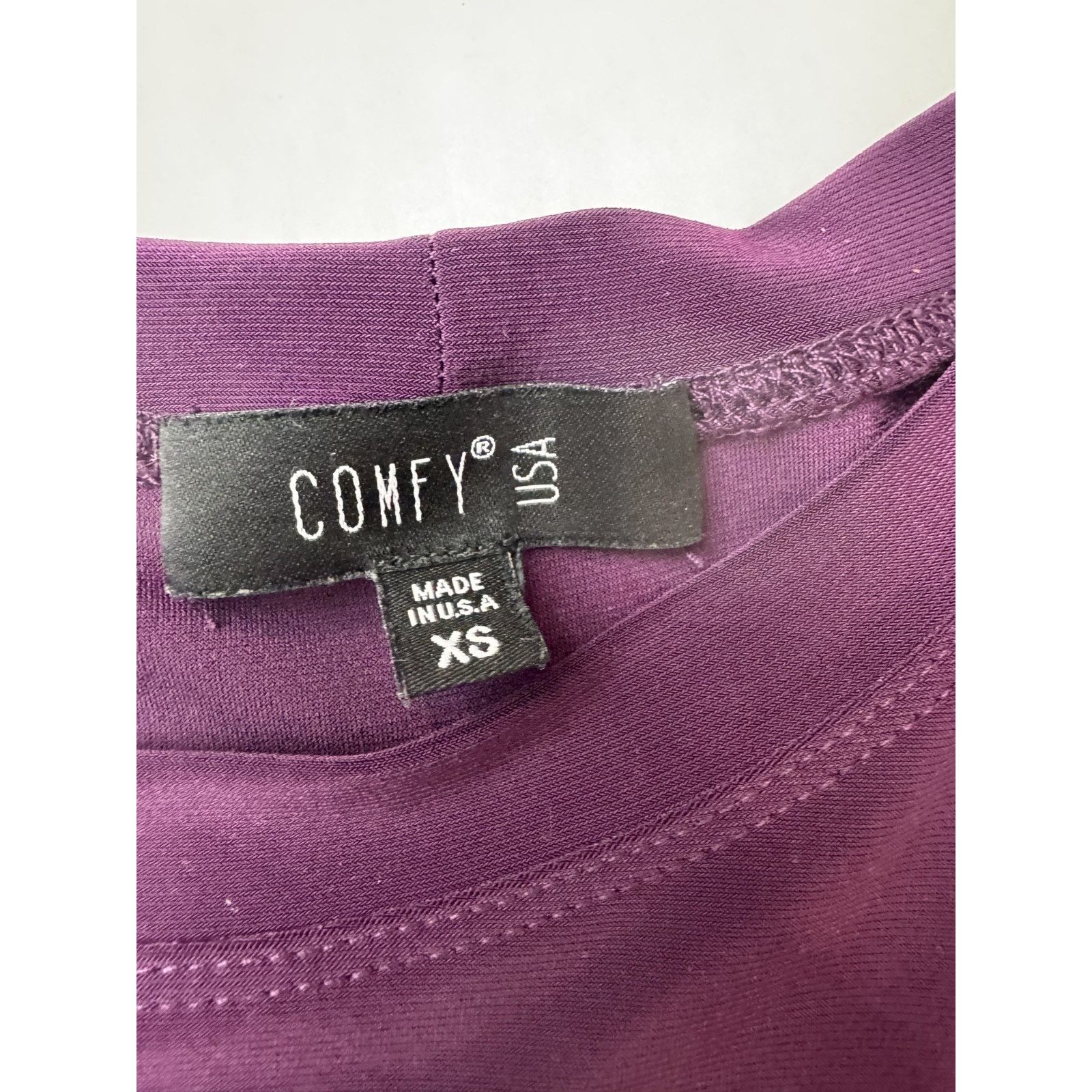Other Comfy USA Purple Long Sleeve Cocoon Midi Dress XS USA Size XS / US 0-2 / IT 36-38 - 5 Thumbnail