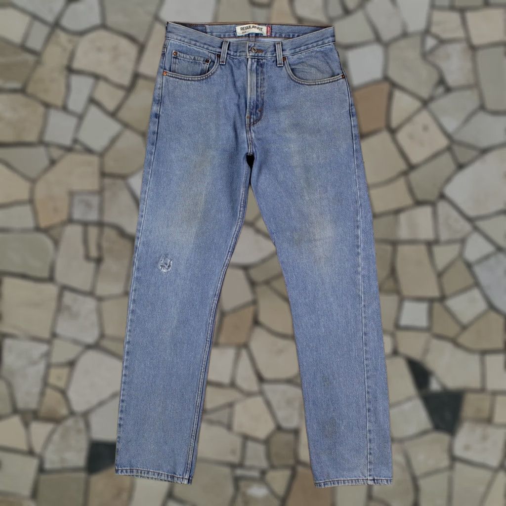 Denime VINTAGE Levis 505 Jeans 32x34 Mens Blue Regular Straight Light Stonewash Denim Size US 32 / EU 48 - 1 Thumbnail