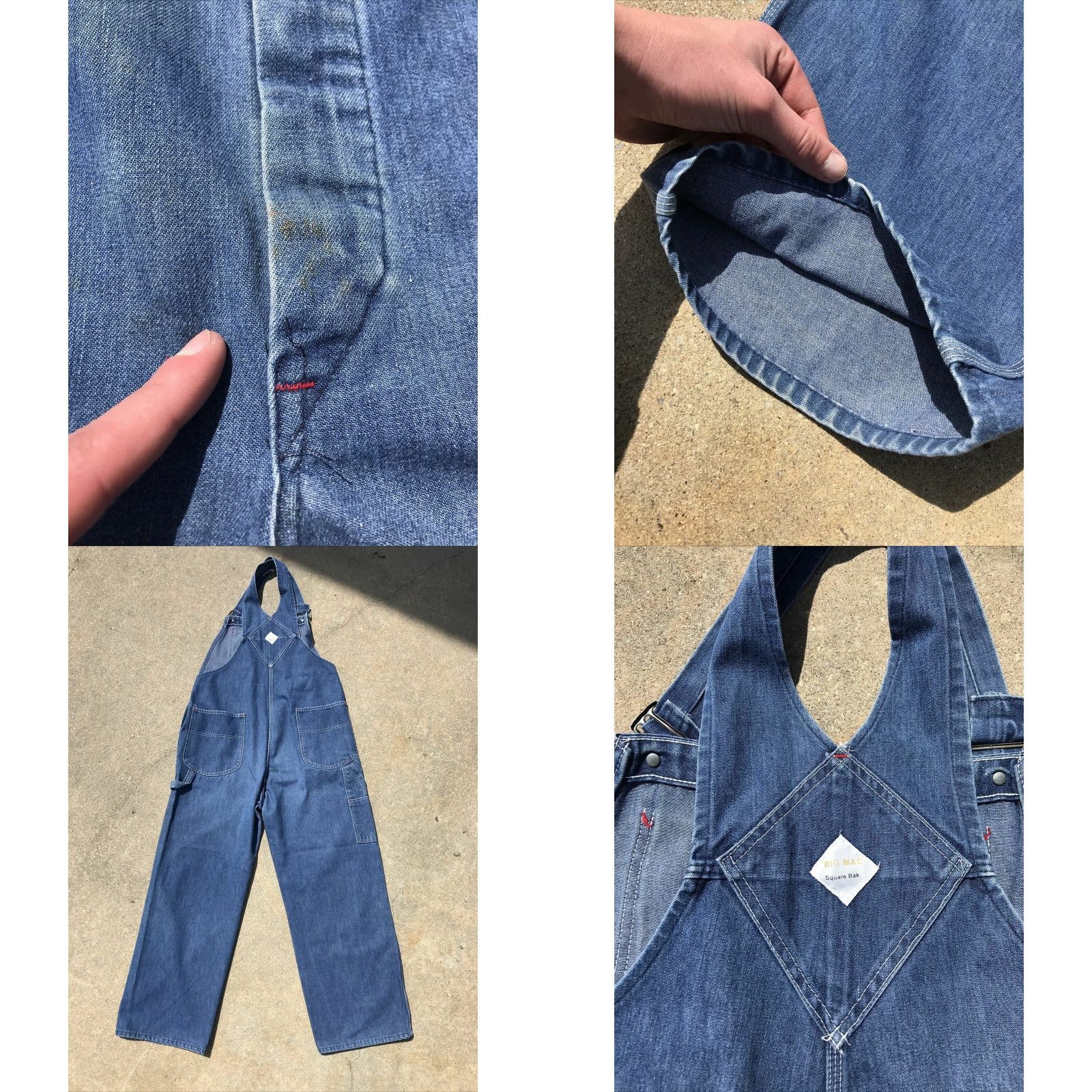 Vintage VINTAGE Penneys Big Mac Denim Overalls Sz 36 Waist Blue Grunge 60s-80s Mens Size US 36 / EU 52 - 8 Thumbnail
