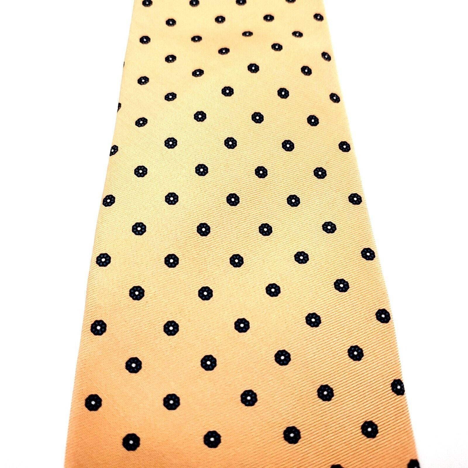 Designer Ferrell Reed Orange Silk Tie Woven Short Skinny Polka Dots Size ONE SIZE - 2 Thumbnail