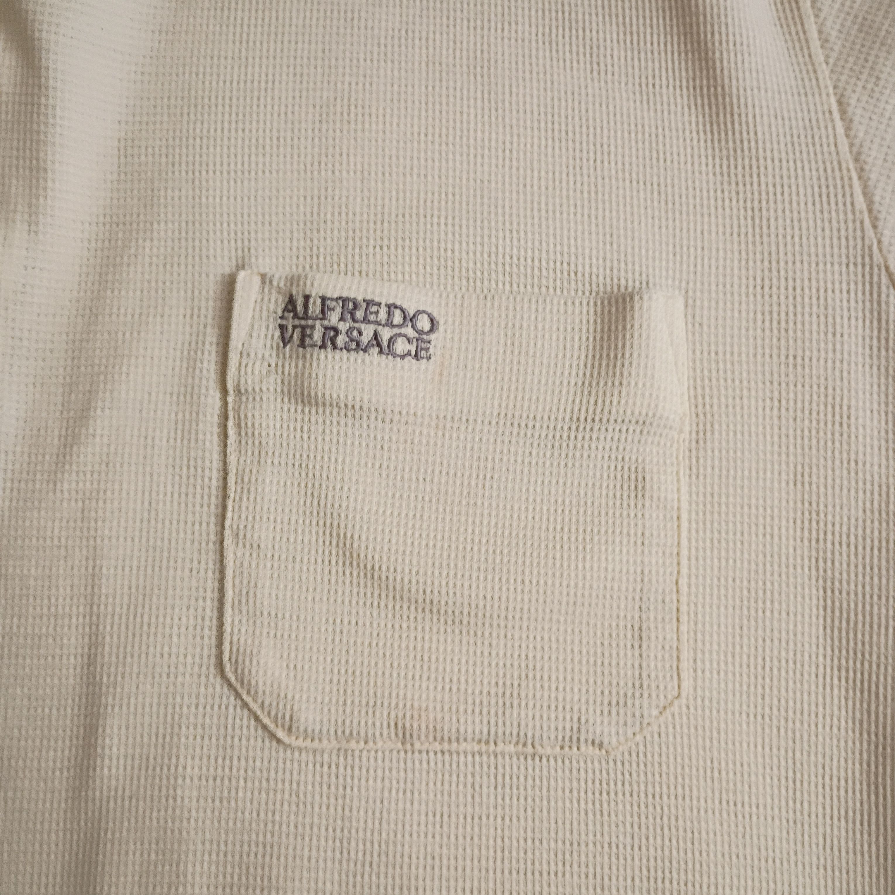 Other Adult Male Alfredo Versace Polo T-Shirt White USED Size US L / EU 52-54 / 3 - 2 Thumbnail