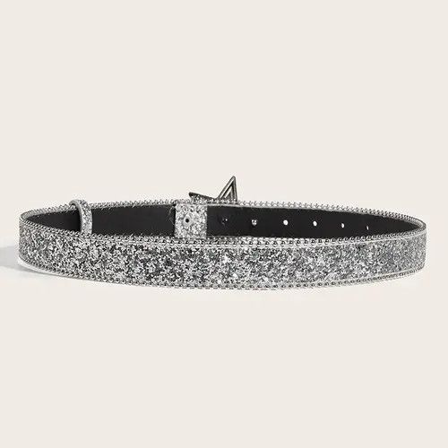 Vintage Y2k Star Buckle silver Belt Size ONE SIZE - 3 Thumbnail