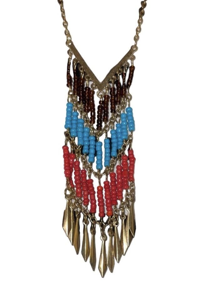 Vintage Vintage Southwest Chevron Beaded 70’s Necklace Size ONE SIZE - 15 Thumbnail