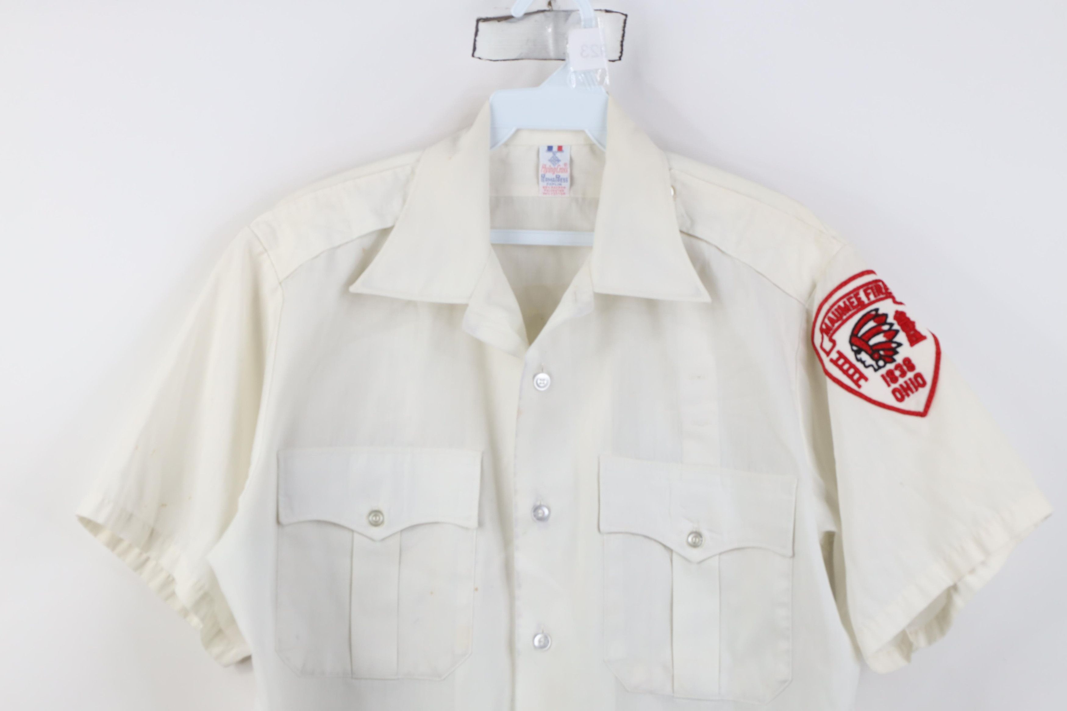 Vintage Vintage 70s Maumee Fire Department Button Shirt White USA Size US M / EU 48-50 / 2 - 2 Thumbnail