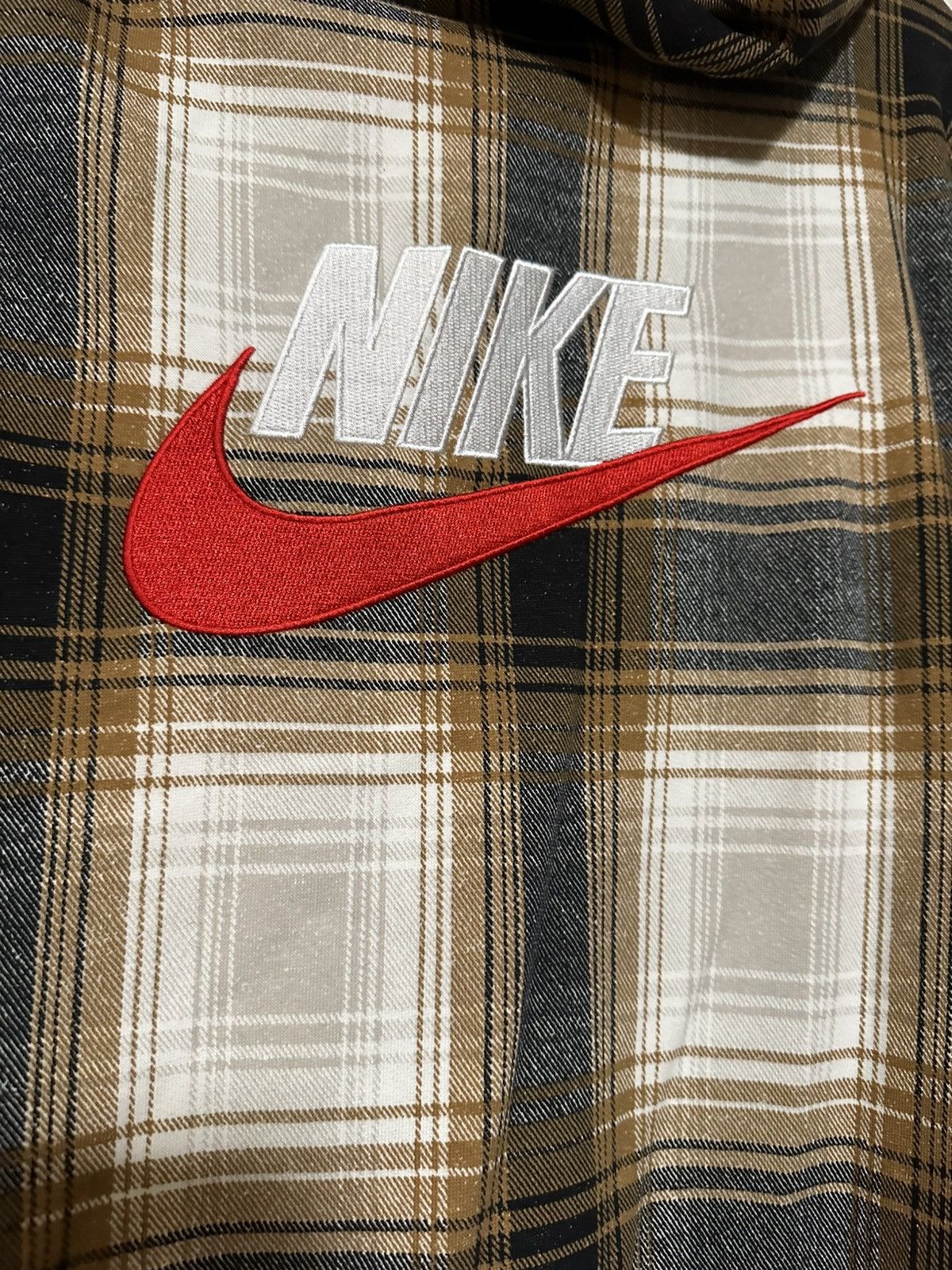 Nike × Supreme Supreme x Nike Plaid Hooded Sweatshirt - Mustard, Medium Size US M / EU 48-50 / 2 - 4 Thumbnail