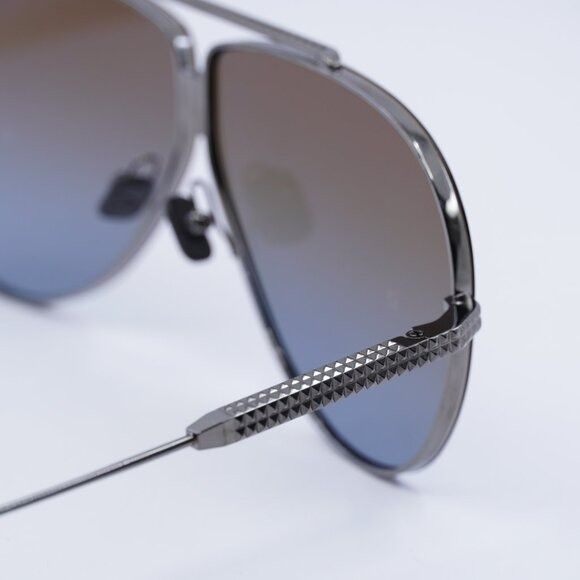 Valentino Valentino XVI VLS-100C Sunglasses Shiny Black Aviator Frame Size ONE SIZE - 5 Thumbnail