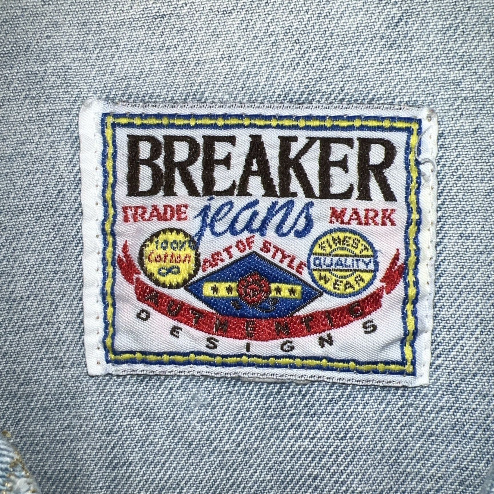 Denime VINTAGE Breaker Jeans Jacket Womens 22” Pit To Pit Blue Denim Large L Size 40" / US 18 - 3 Thumbnail