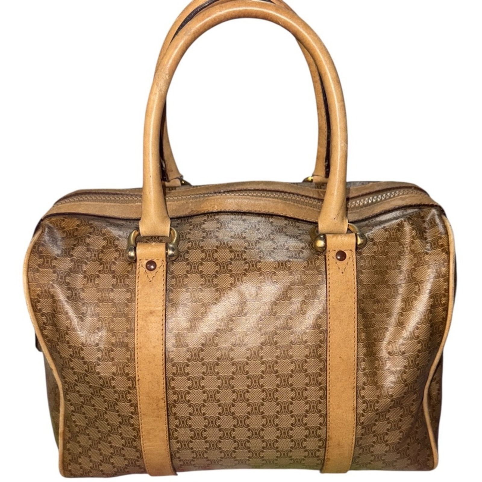 Celine Vintage Celine Macadam Boston Bag Size ONE SIZE - 2 Thumbnail