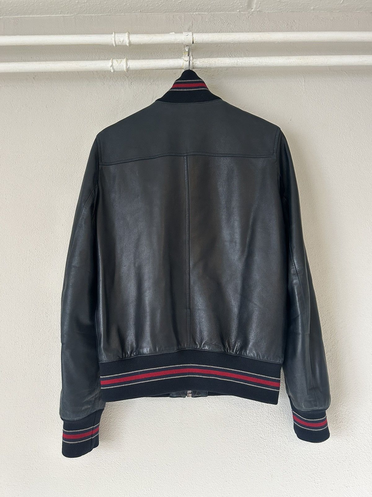 Gucci Gucci Black Lambskin Leather Bomber Jacket - Size IT 46 Size US S / EU 44-46 / 1 - 11 Thumbnail