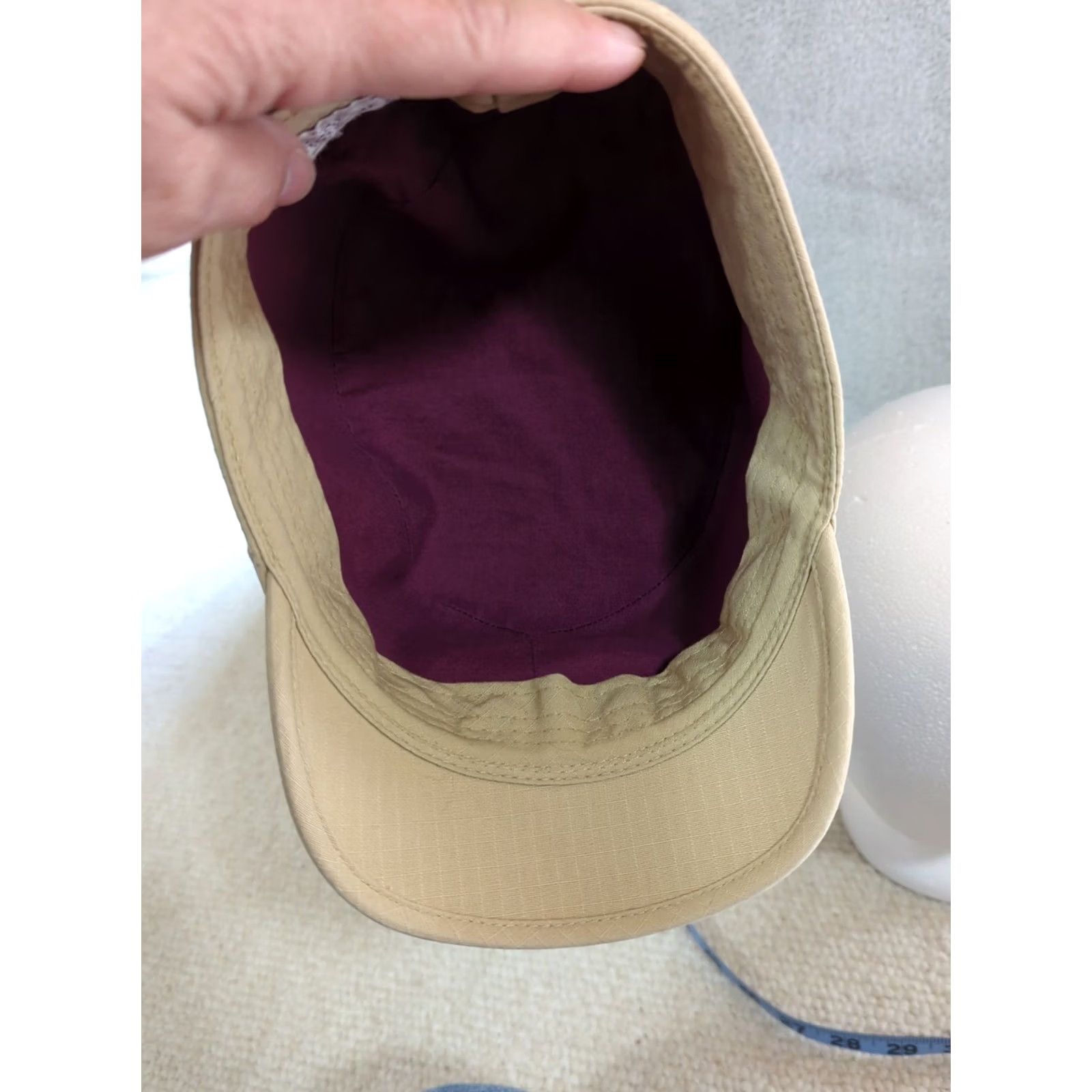 American Eagle Outfitters VINTAGE American Eagle Hat Army Cap Military Style Women Beige Ripstop Lightweight Vent ed Logo 7 3/4 Adult Women Hat Beige Army Cap Size ONE SIZE - 7 Thumbnail