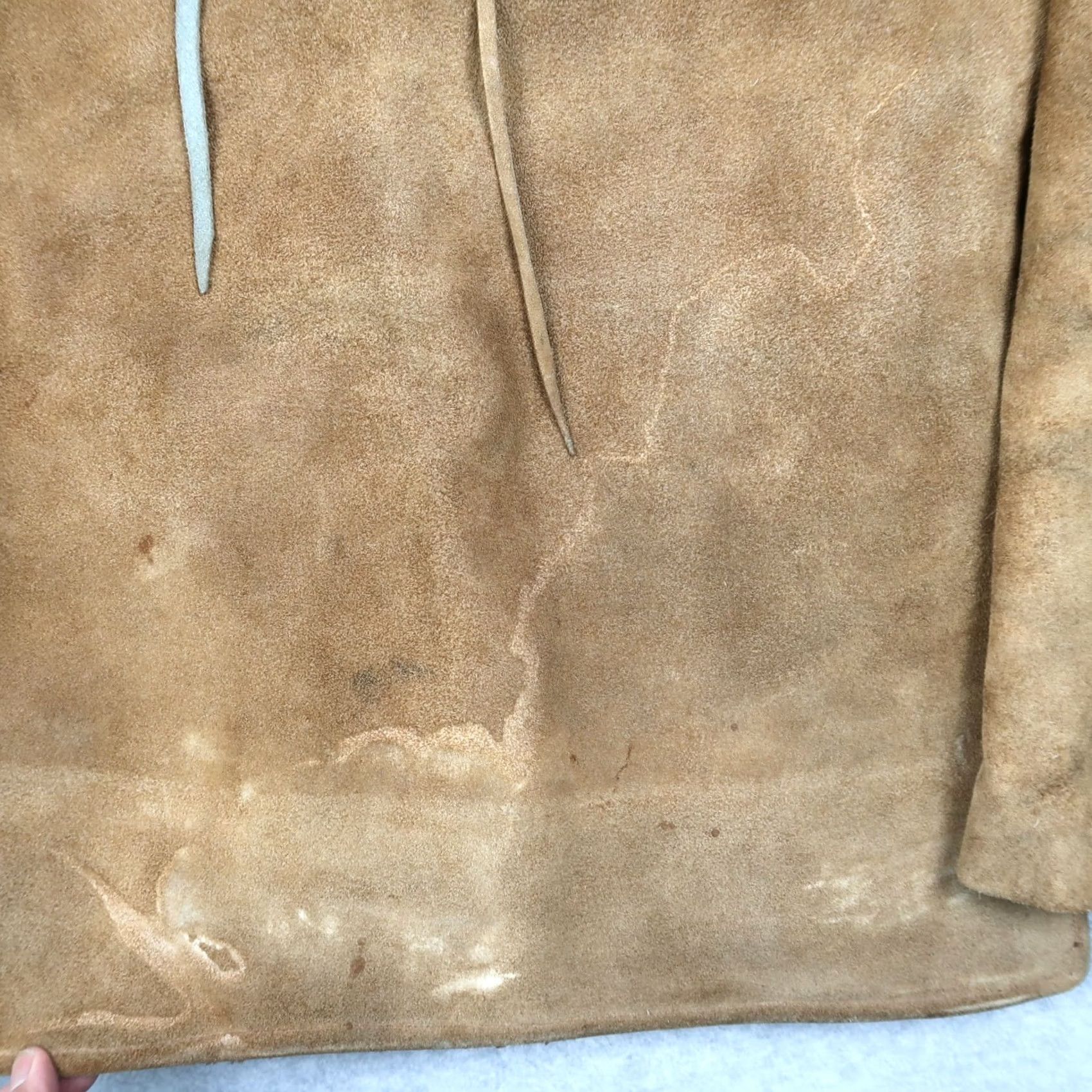 Vintage Vintage Brown Leather Shirt Jacket S Small Lace Front Suede Rockabilly 70s Pullover Sherpa Lined Mens Size US S / EU 44-46 / 1 - 5 Thumbnail