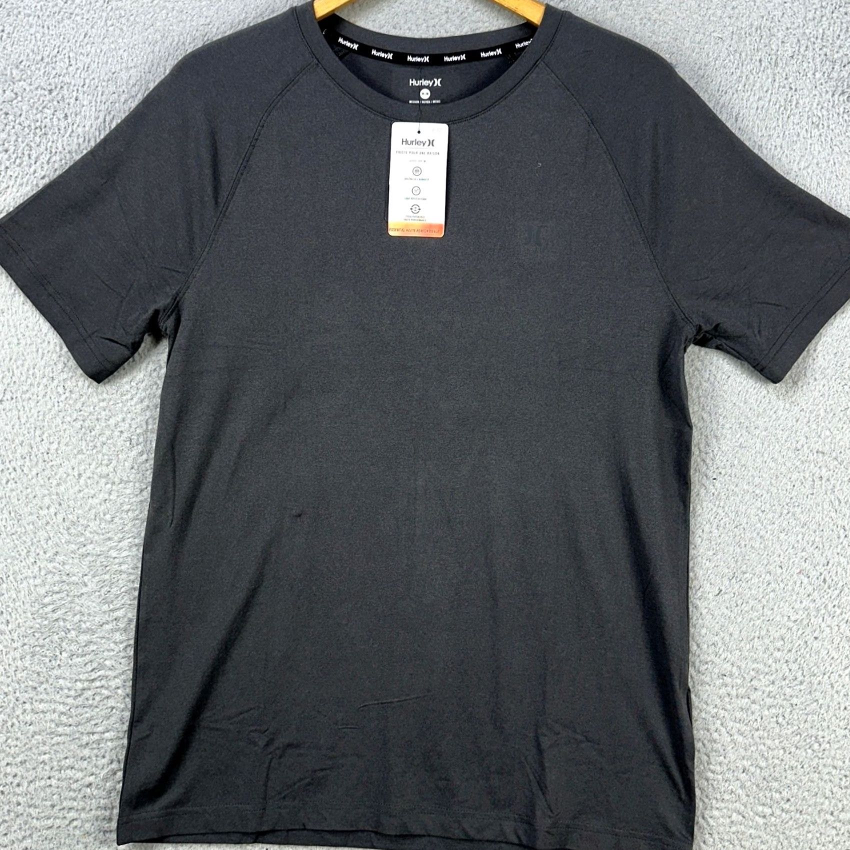 Hurley Hurley Mens T-Shirt Medium Black Exist Breathe Raglan Tee Stretch Wicking NEW Size US M / EU 48-50 / 2 - 3 Thumbnail