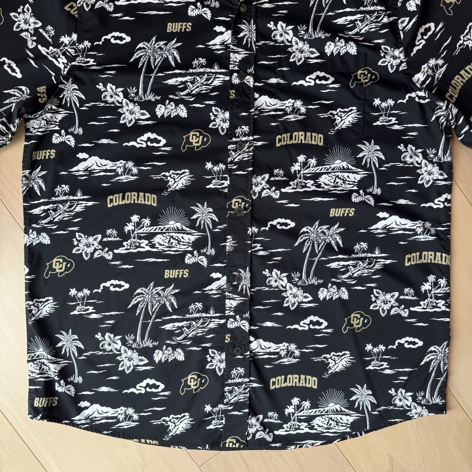Reyn Spooner Reyn Spooner Colorado Buffaloes Shirt L Black Short Sleeve Size US L / EU 52-54 / 3 - 5 Thumbnail