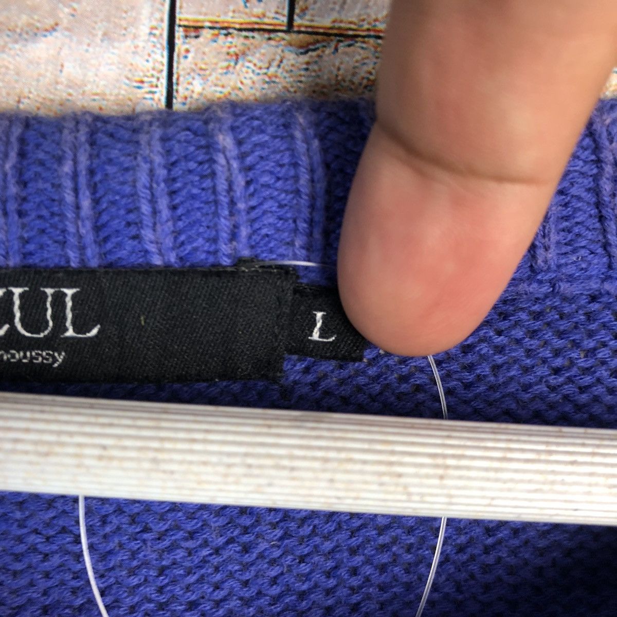 Japanese Brand Azul Purple navajo Knitwear sweatshirt #A1062 Size US L / EU 52-54 / 3 - 11 Thumbnail