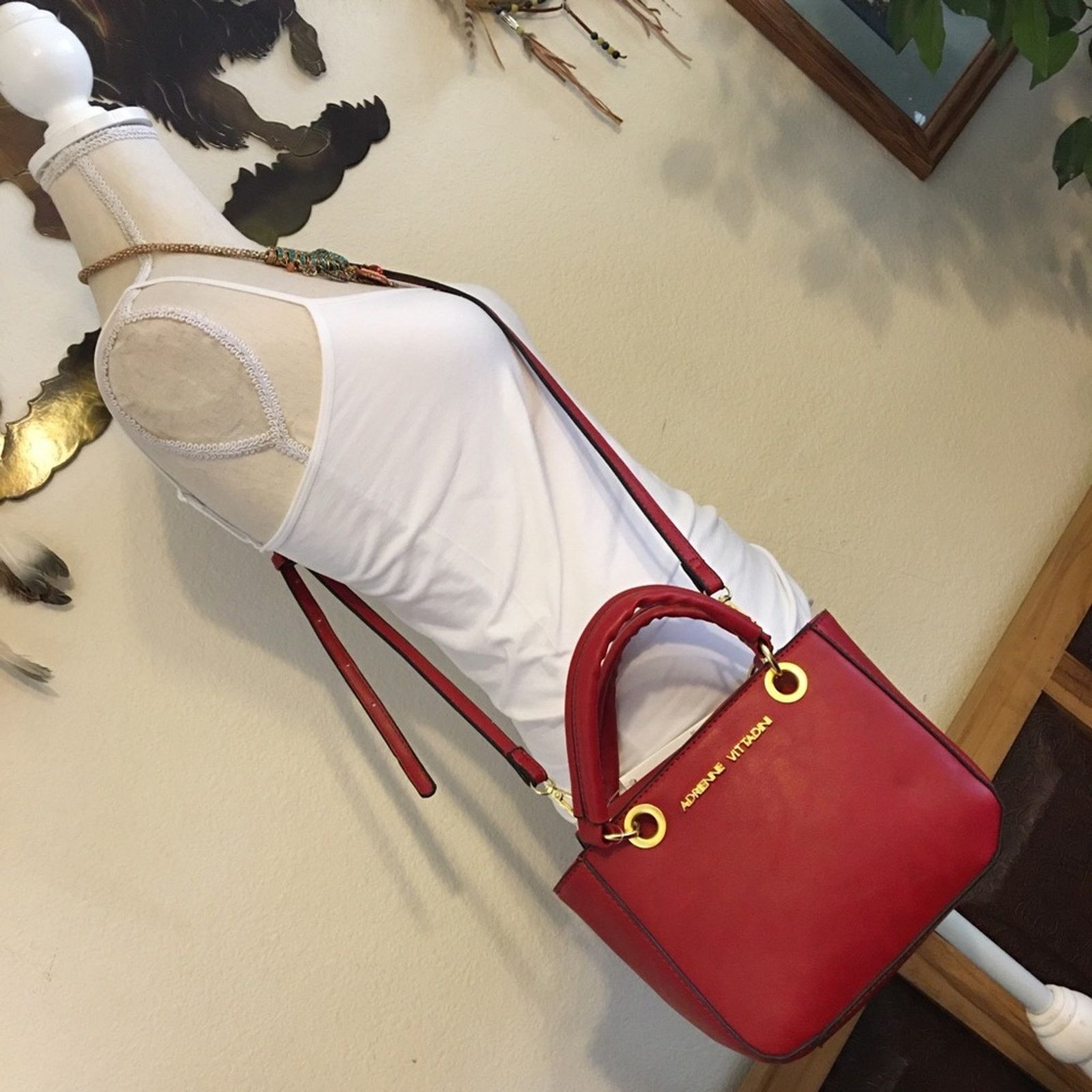 Other Adrienne Vittadini red crossbody Tote bag NWT Size ONE SIZE - 9 Thumbnail