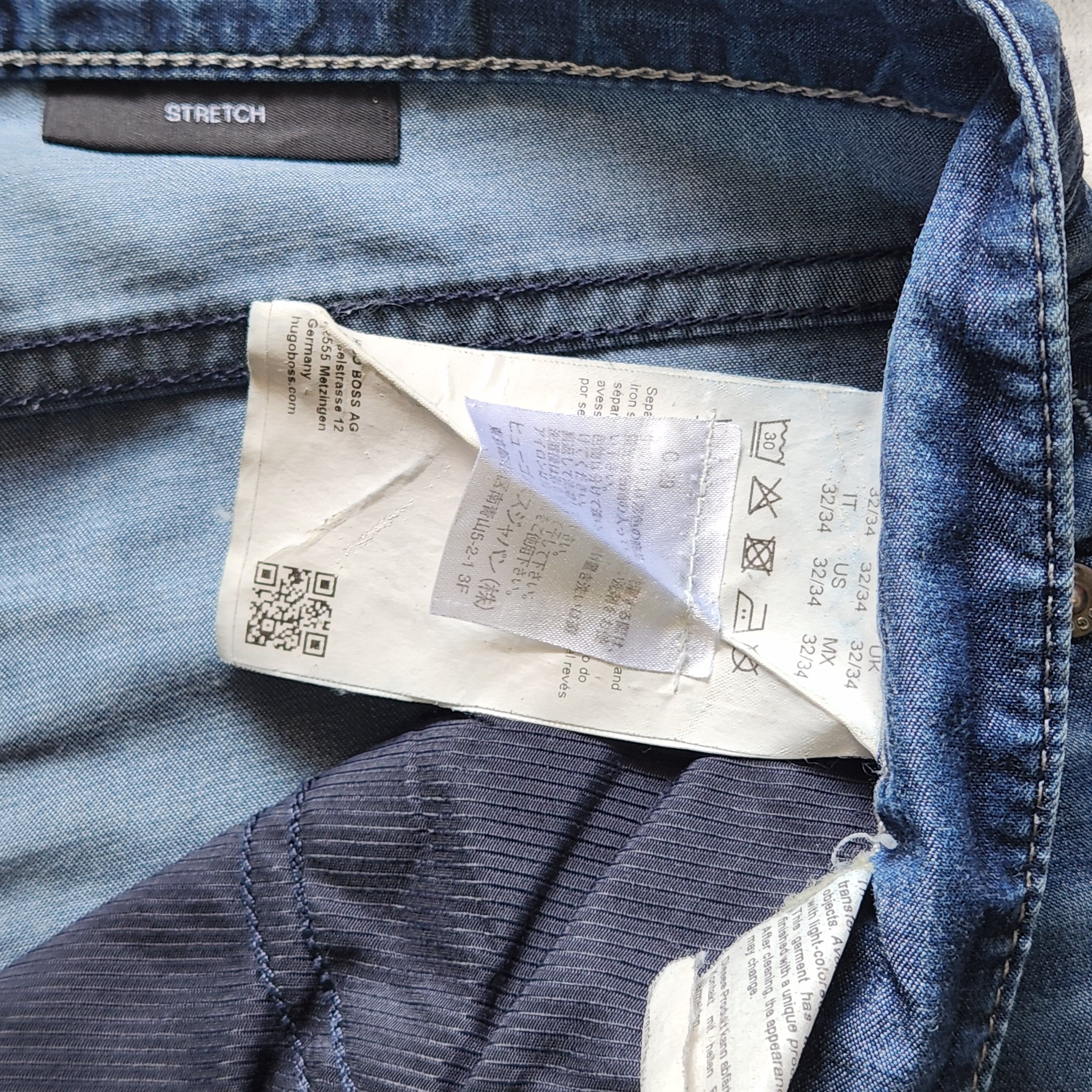 Hugo Boss × Vintage Vintage Distressed Hugo Boss Stretch Denim Pants Size US 32 / EU 48 - 13 Thumbnail