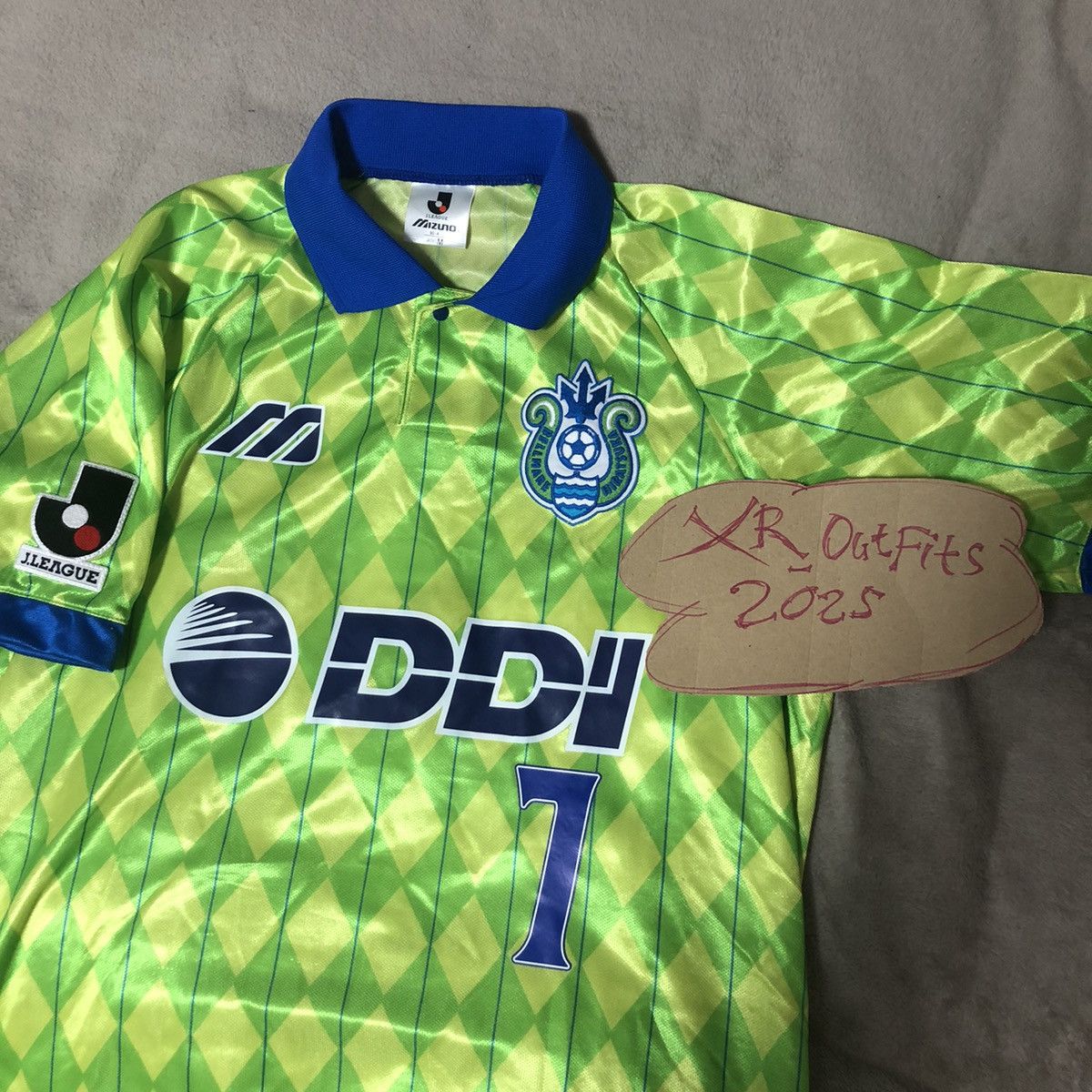 ウェア Bellmare Hiratsuka Home 1997 #7 Nakata Mizuno × Soccer Jersey × Vintage Bellmare Hiratsuka Home