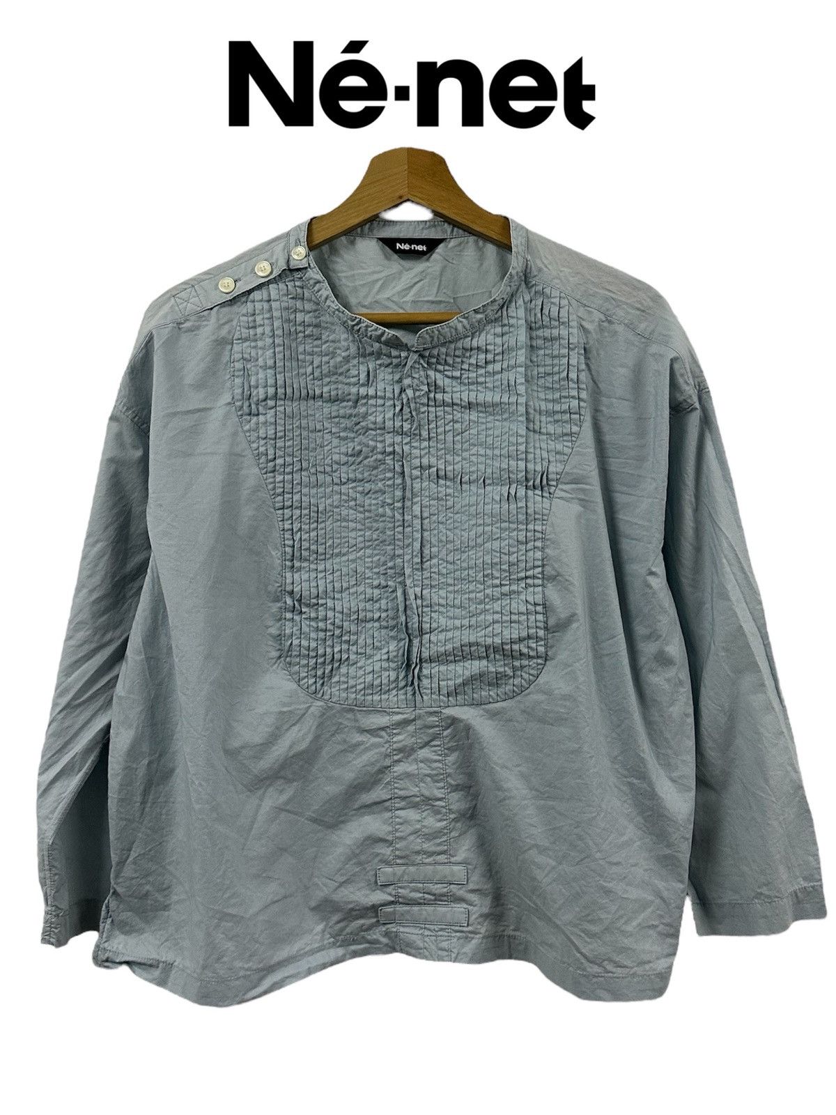 Ne-Net Ne-Net Issey Miyake Ruffle Side Button L/S Shirt Size US L / EU 52-54 / 3 - 1 Thumbnail