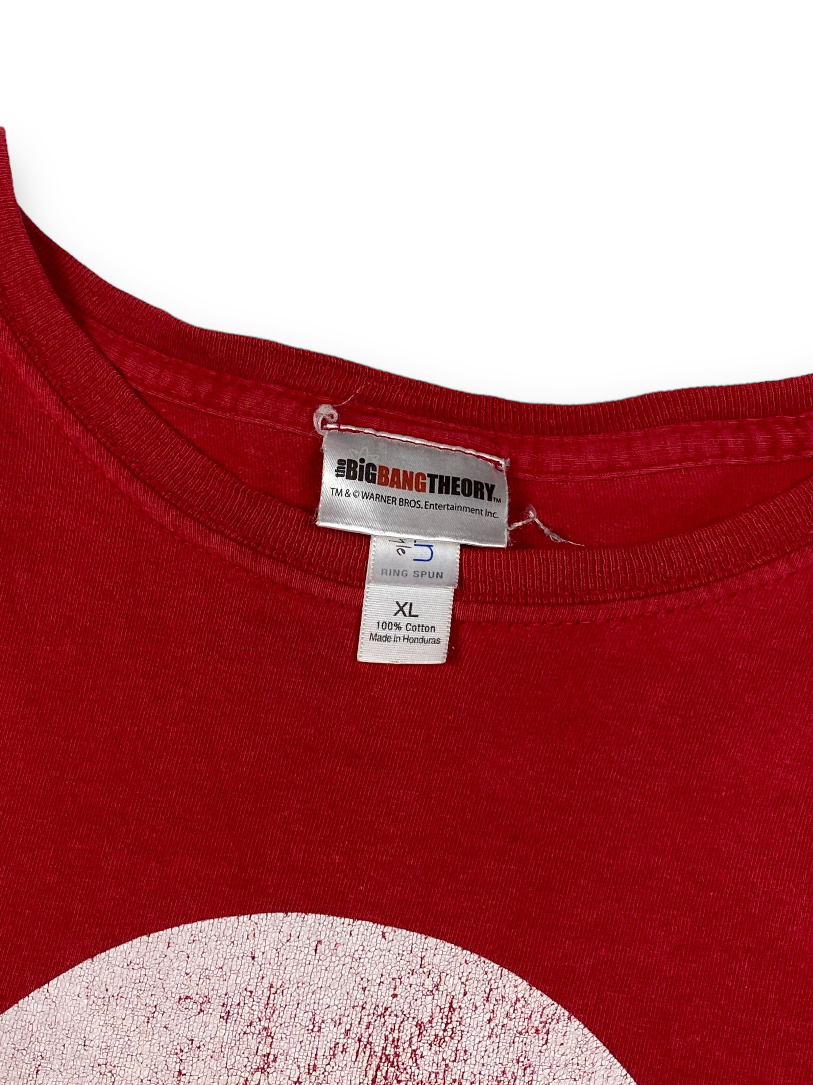 Vintage Vintage BIG BANG THEORY Bazinga Sheldon Red T-Shirt M730 Size US XL / EU 56 / 4 - 5 Thumbnail