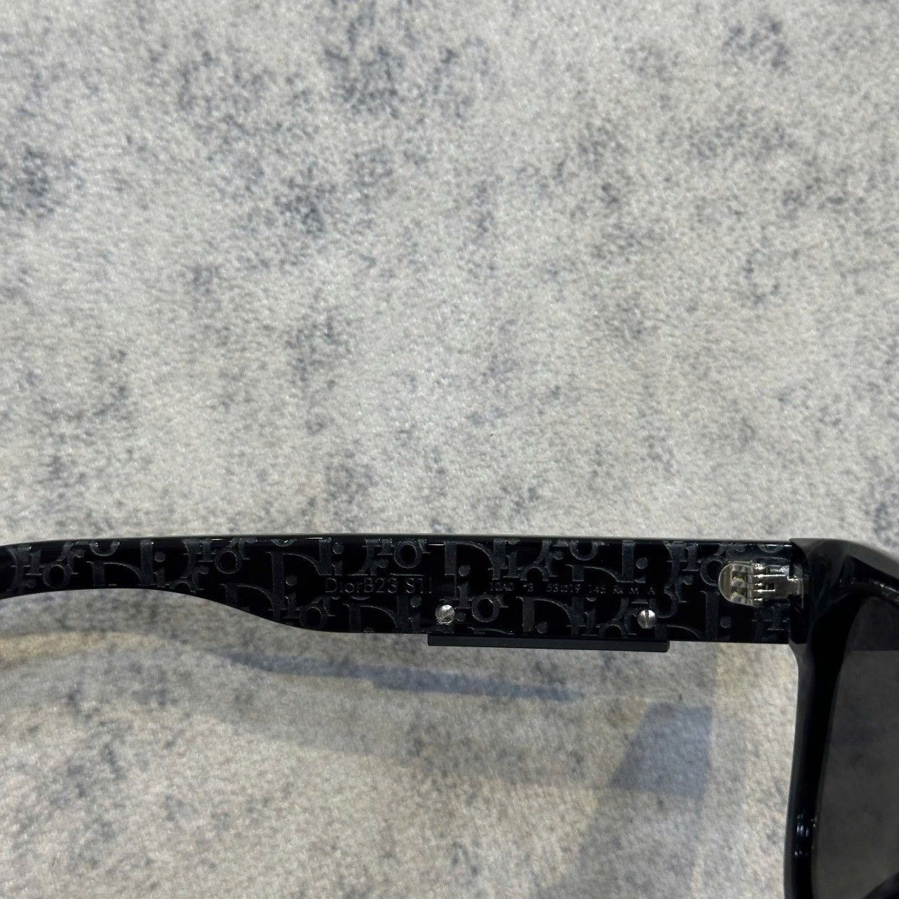 Dior DIOR DIORB23 S1I Black Rectangular Sunglasses Size ONE SIZE - 4 Thumbnail